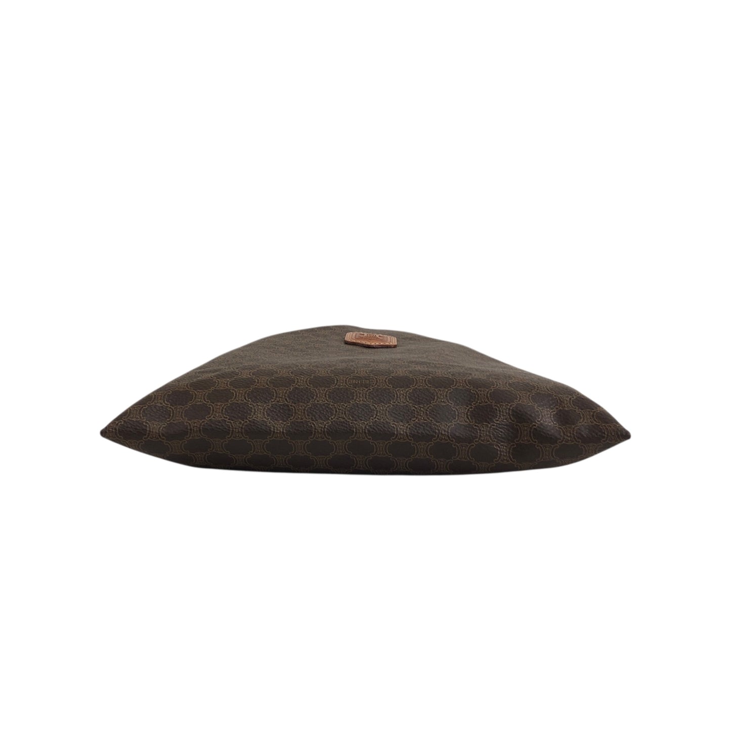 CELINE Macadam Blason Drawstring Small Handbag Pouch Brown Vintage 2fz5x8