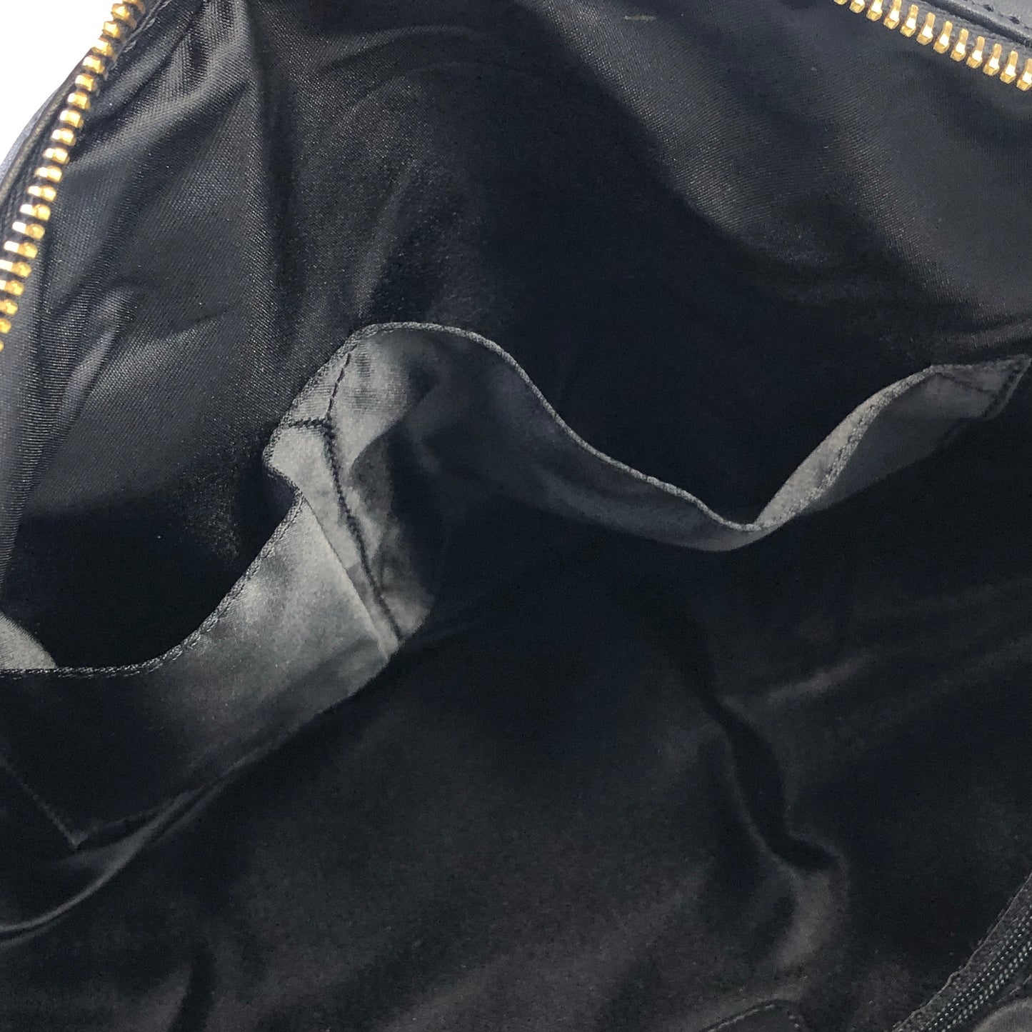 Christian Dior Logo Charm Cut Out Leather Handbag Shoulder bag Black Vintage 54pzak