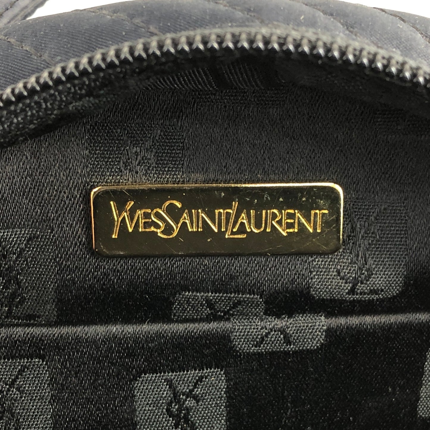 Yves Saint Laurent YSL 標誌手袋 海軍藍 復古 5e5iya