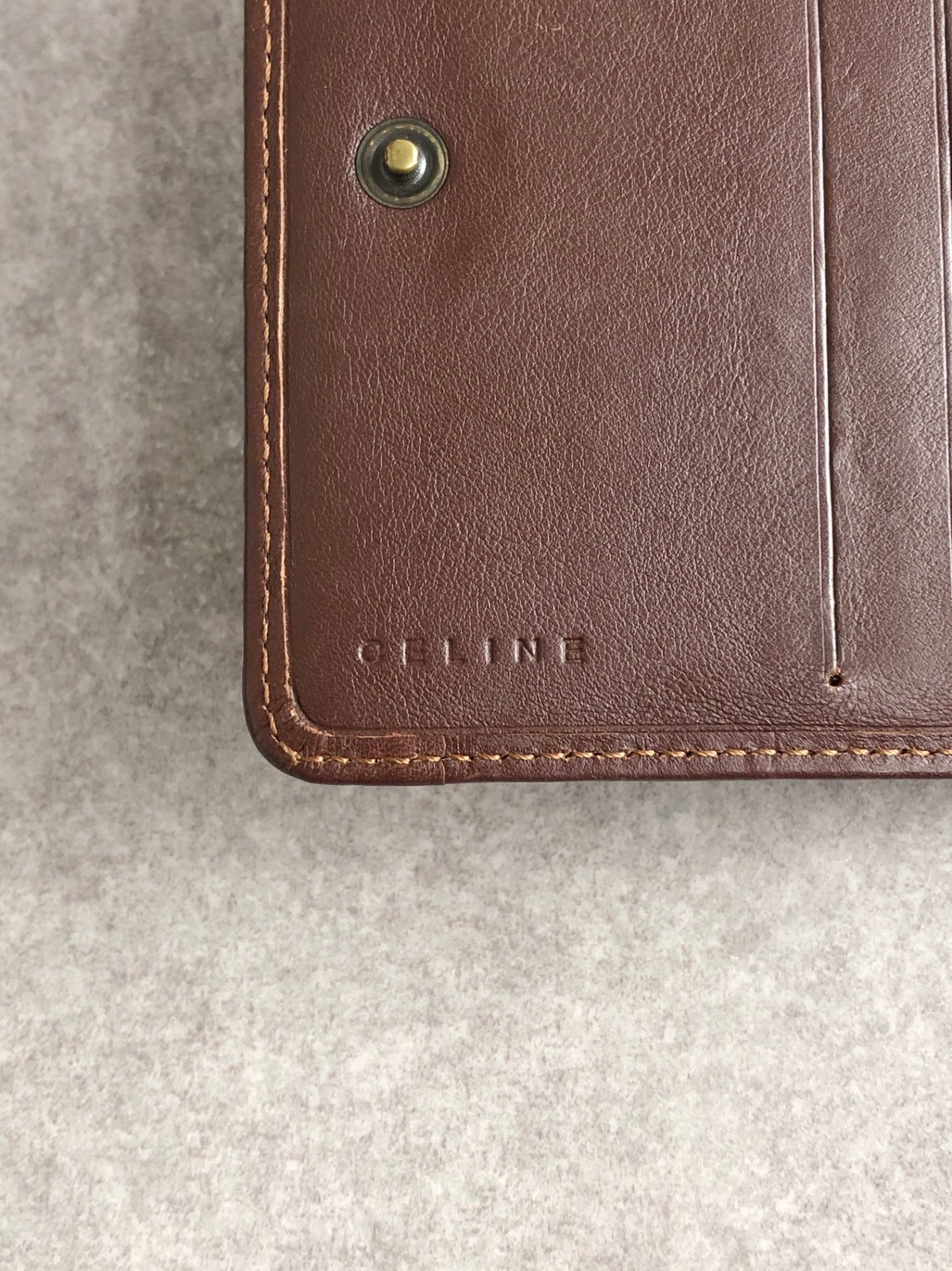 CELINE Paris Macadam Folded Wallet Indigo Vintage zbp5r8