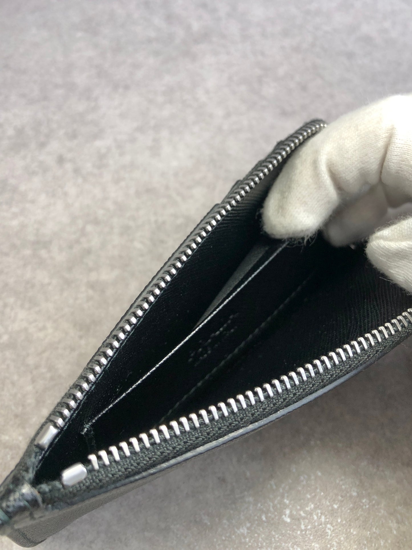 PRADA Logo Embossed Coin Purse Black Vintage sd5ziu