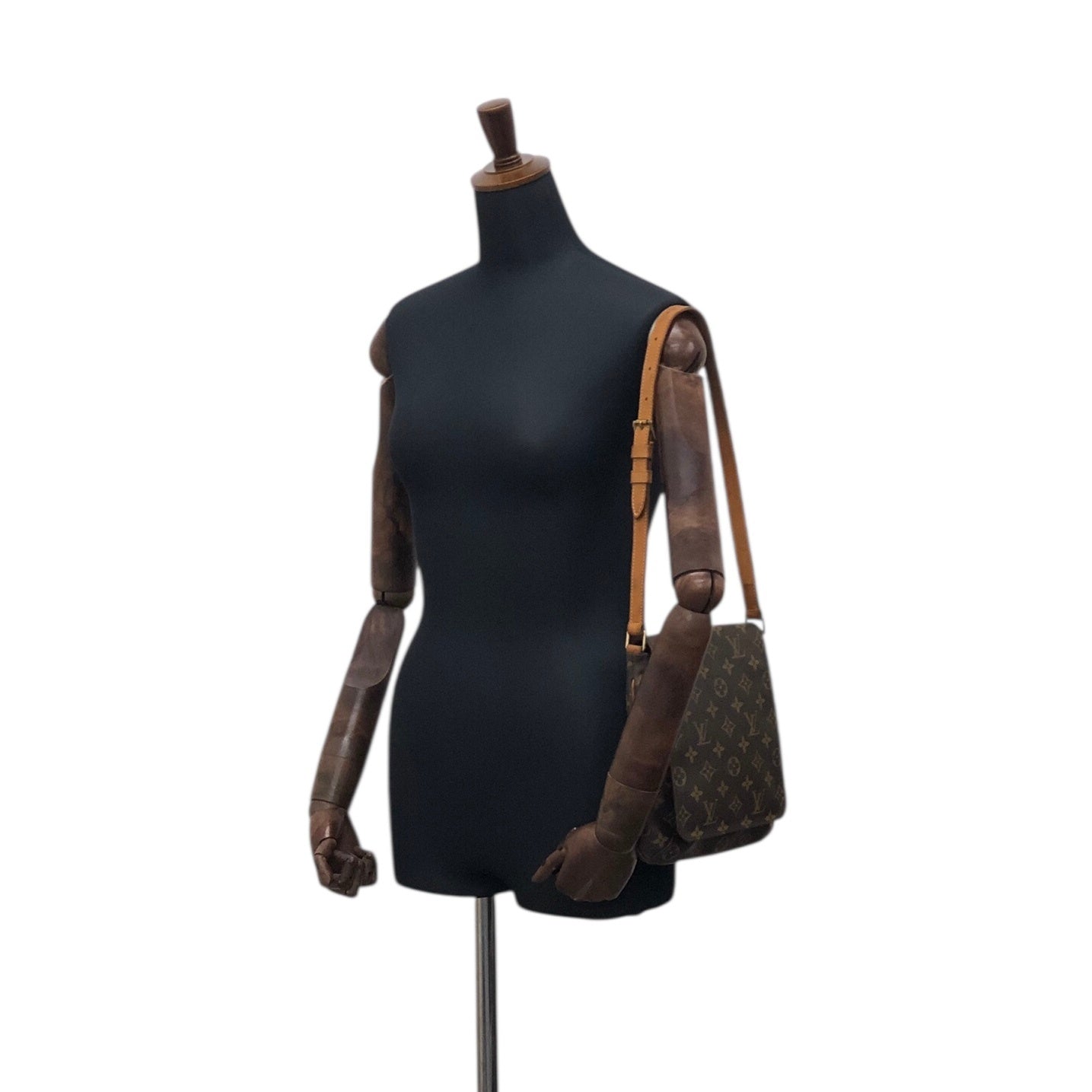 LOUIS VUITTON Monogram Shoulder bag Brown Vintage ga4vru