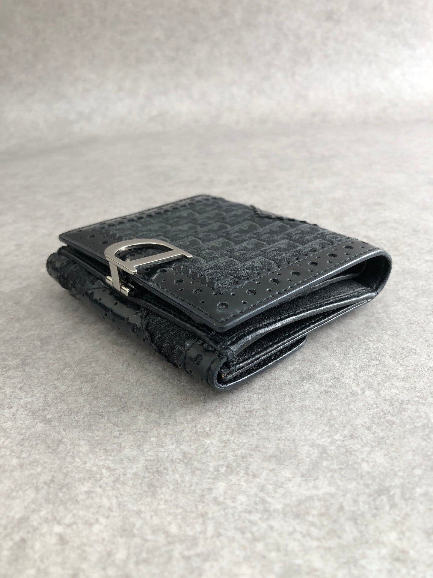 Christian Dior Street Chic Folded Wallet Black Vintage v8cfsw