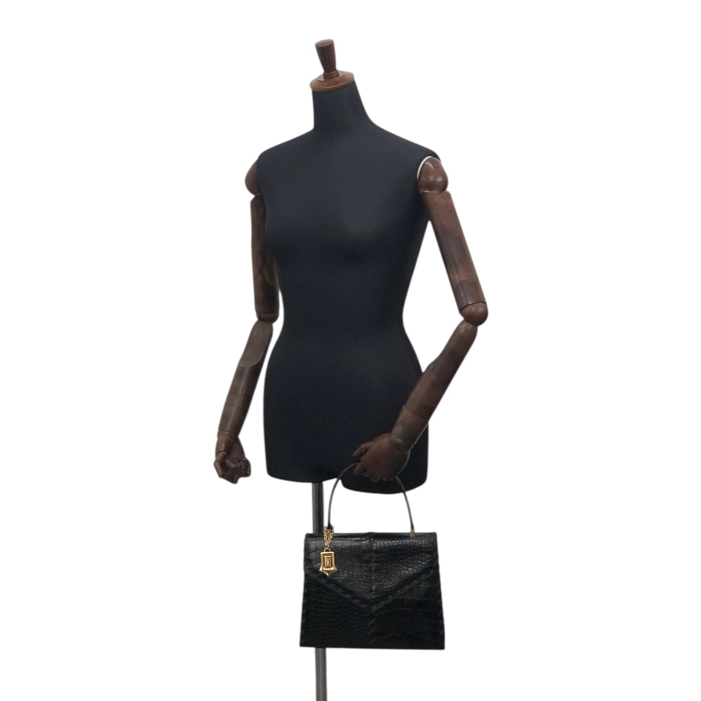 Yves Saint Laurent YSL Charm Handbag Black Vintage dxsc3k
