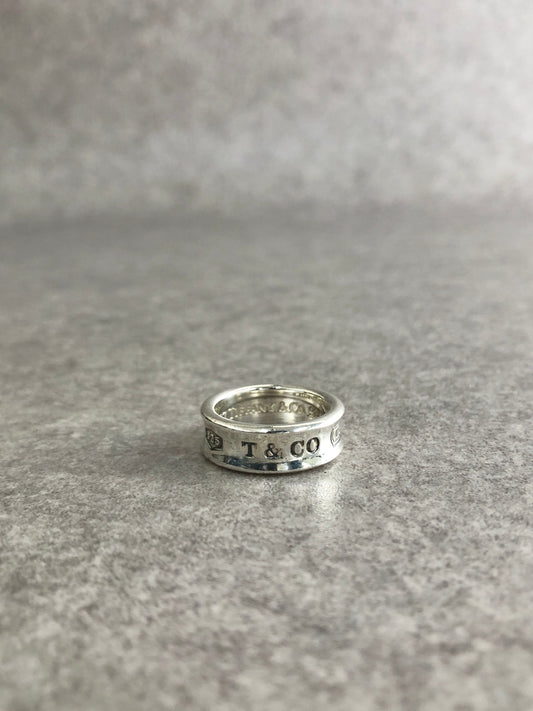 Tiffany & Co. Logo SILVER925 Ring Silver Vintage gar8vc