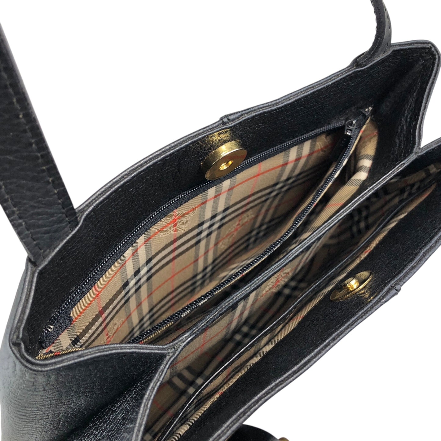 BURBERRY Logo Shoulder bag Black Vintage vrug8v