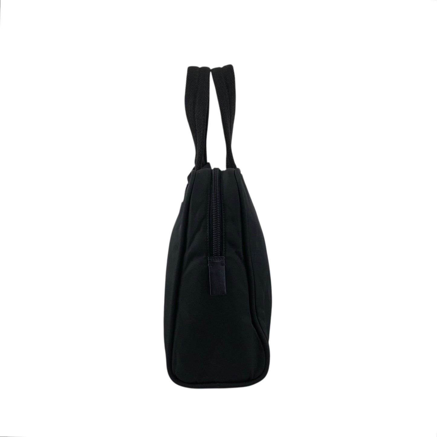 PRADA Tessuto Triangle Logo Handbag Black Vintage 47smar