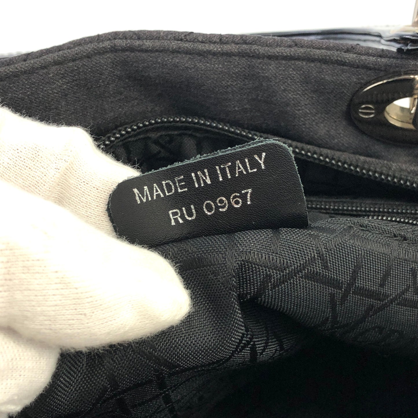 Christian Dior Lady Dior Cannage Canvas Leather Two-way Handbag Shoulder bag Black Vintage ztgz83