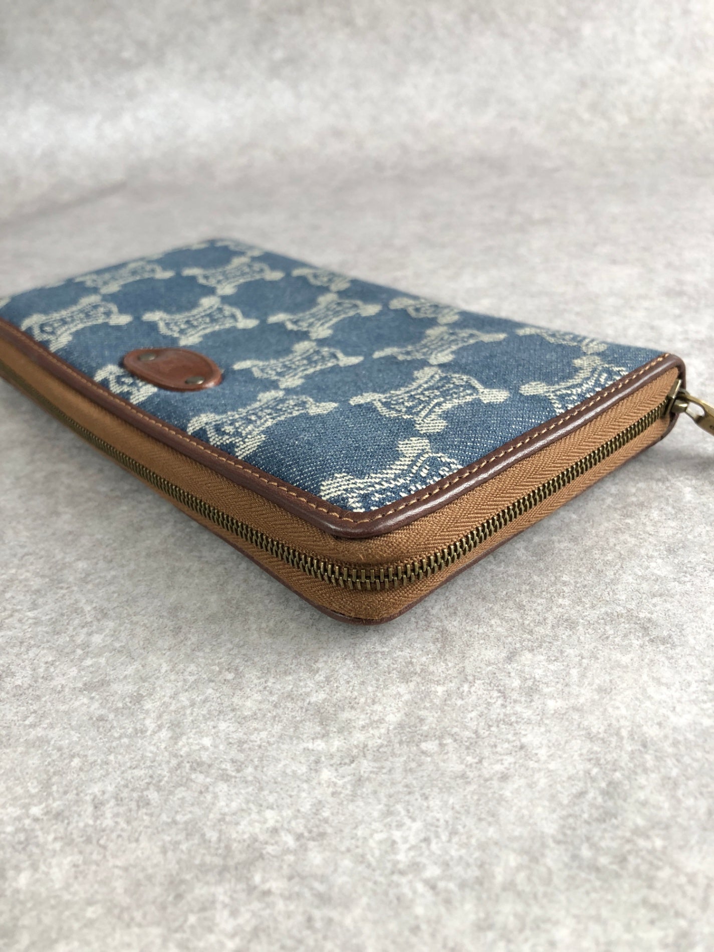 CELINE Paris Macadam Long Wallet Indigo Vintage icrhmn