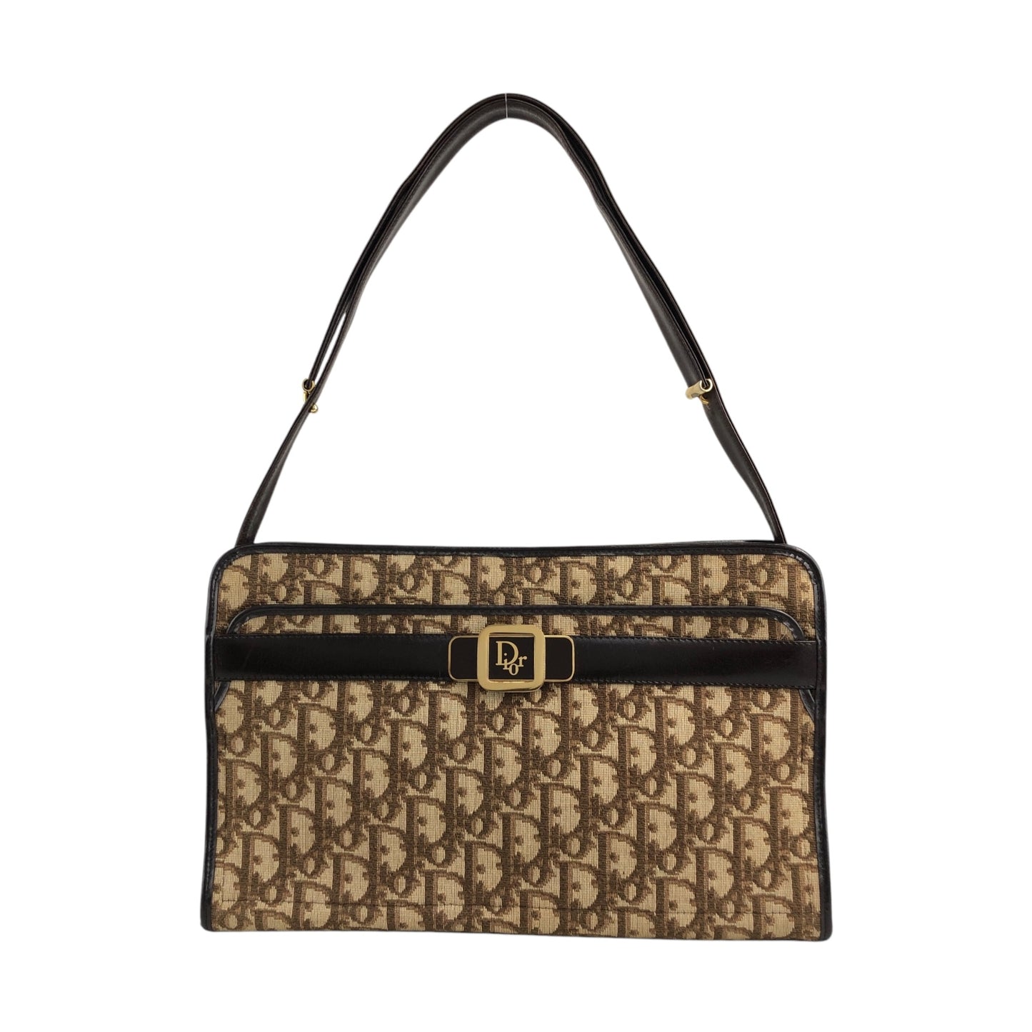 Christian Dior Trotter Logo 肩背包 棕色 復古 6durdn