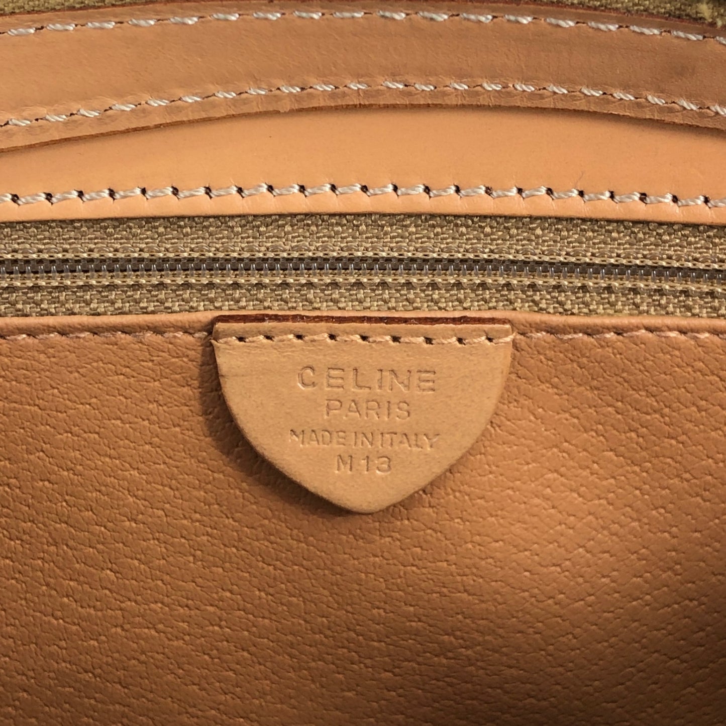 CELINE Macadam Handbag Brown Vintage 2fxfg6