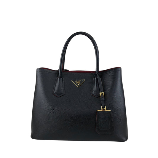 PRADA Triangle Logo Handbag Black Vintage n54bxv