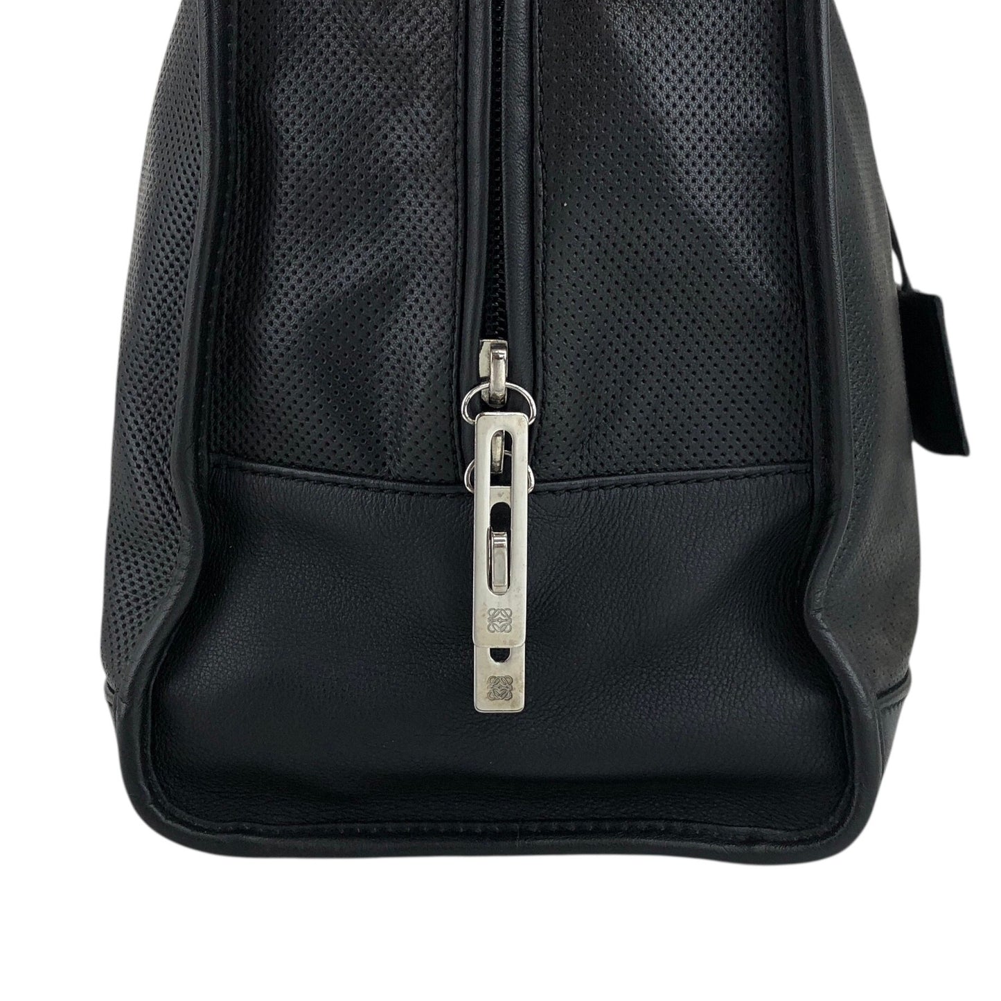 LOEWE Amazona36 Anagram Handbag Boston bag Black Vintage eackzj