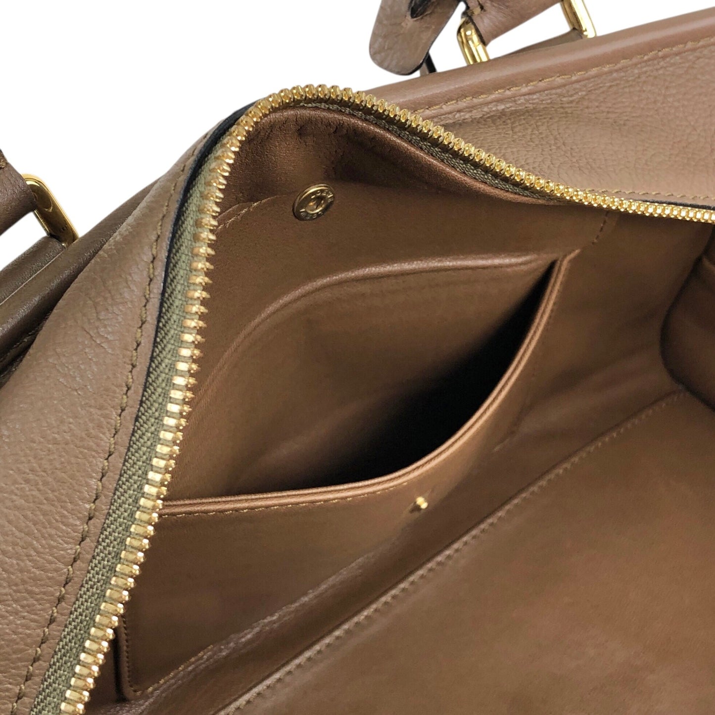 LOEWE Amazona28 Anagram Small Boston bag Handbag Beige Vintage euhpr8