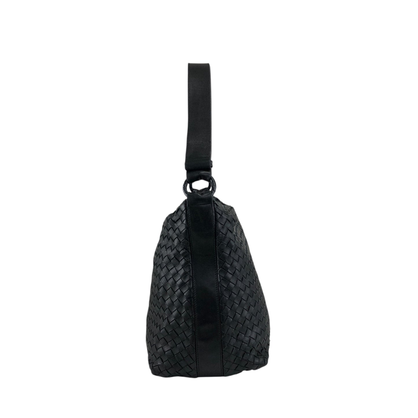 Bottega Veneta Intrecciato Shoulder bag Black Vintage w3k2a2