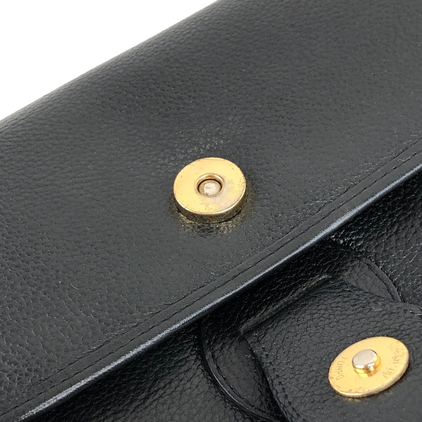 Yves Saint Laurent YSL Logo Shoulder bag Black Vintage 2c23th