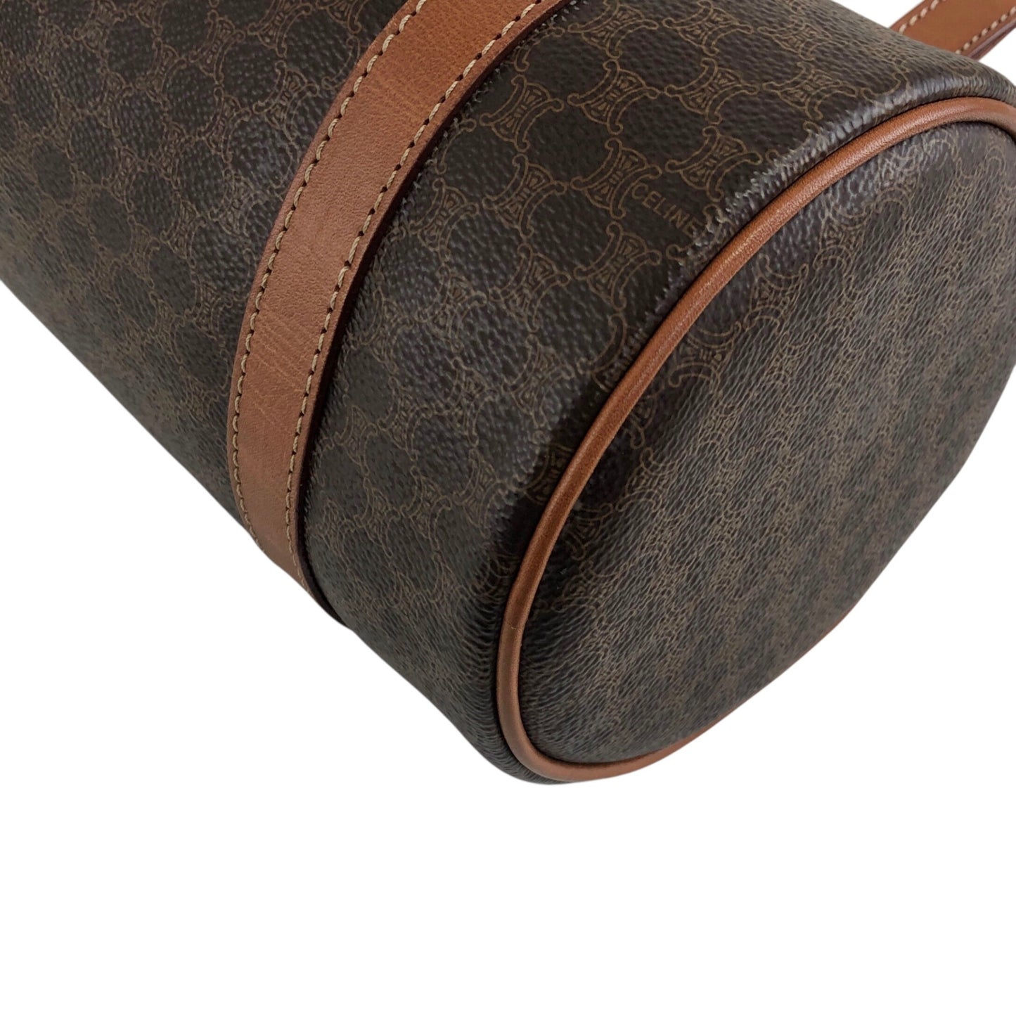CELINE Macadam Blason Handbag Brown Vintage vkp6jp