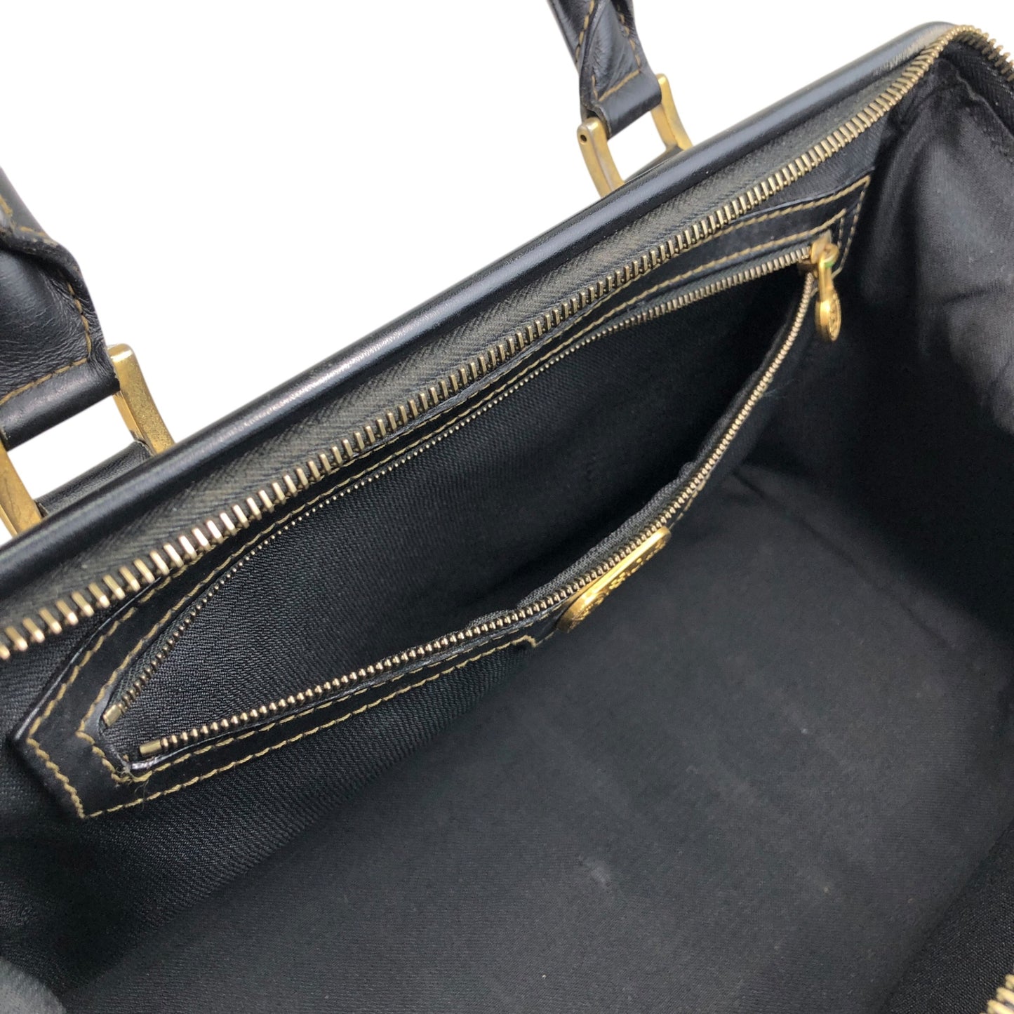 FENDI Pecan Two-way Small Boston bag Shoulder bag Black Vintage euc5vh