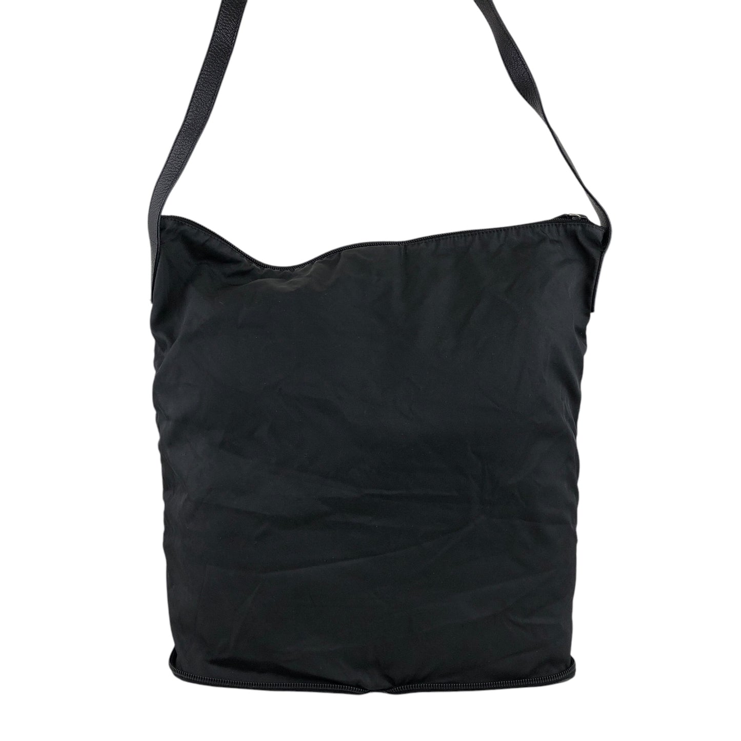 PRADA Triangle Logo Shoulder bag Black Vintage s733w2