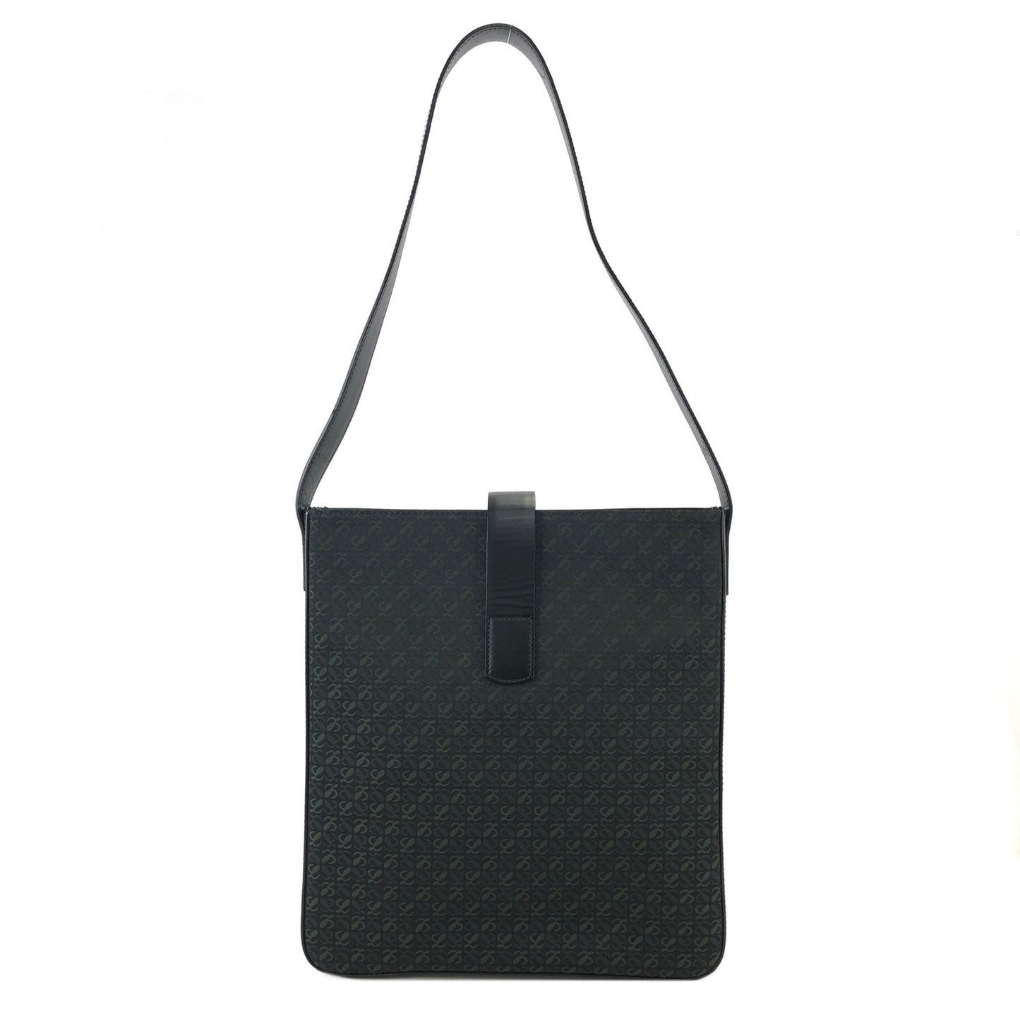 LOEWE Anagram Logo Full Patterns Fabric Shoulder bag Black Vintage 7hprps
