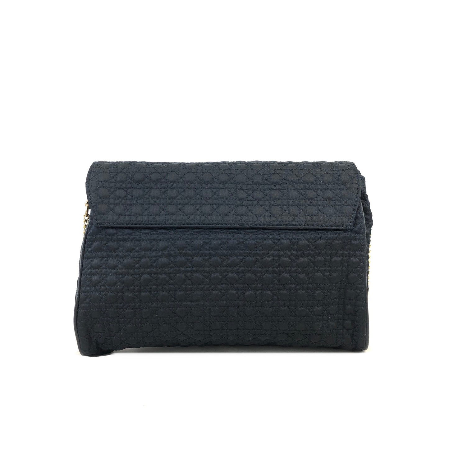 Christian Dior Cannage Logo Charm Nylon Chain Shoulder bag Navy Vintage i7uukd