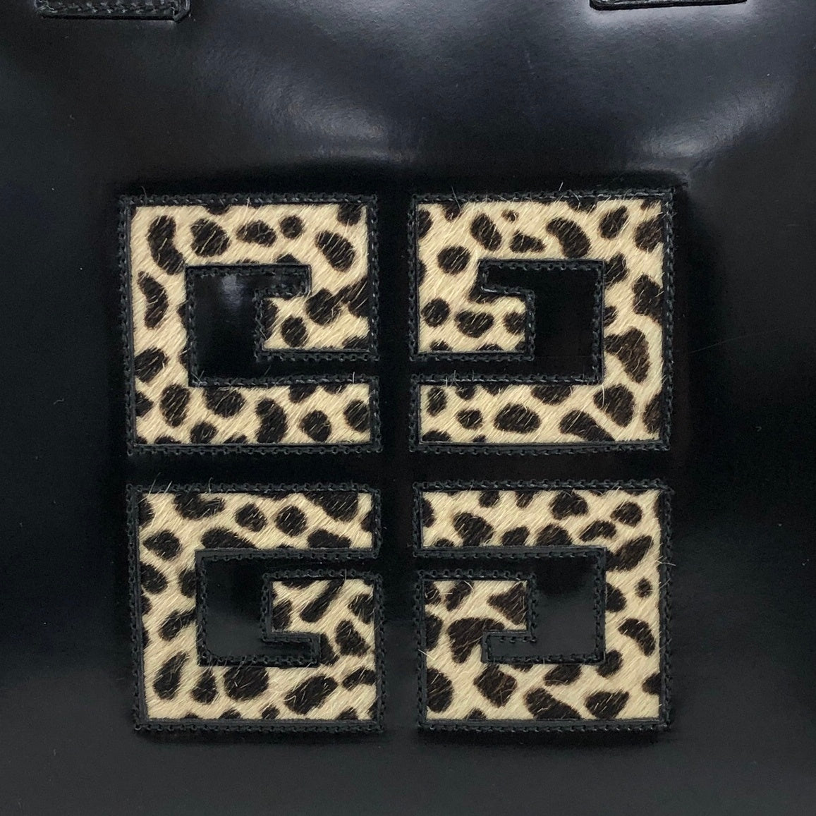 GIVENCHY 標誌皮革手袋黑色復古 upehz7
