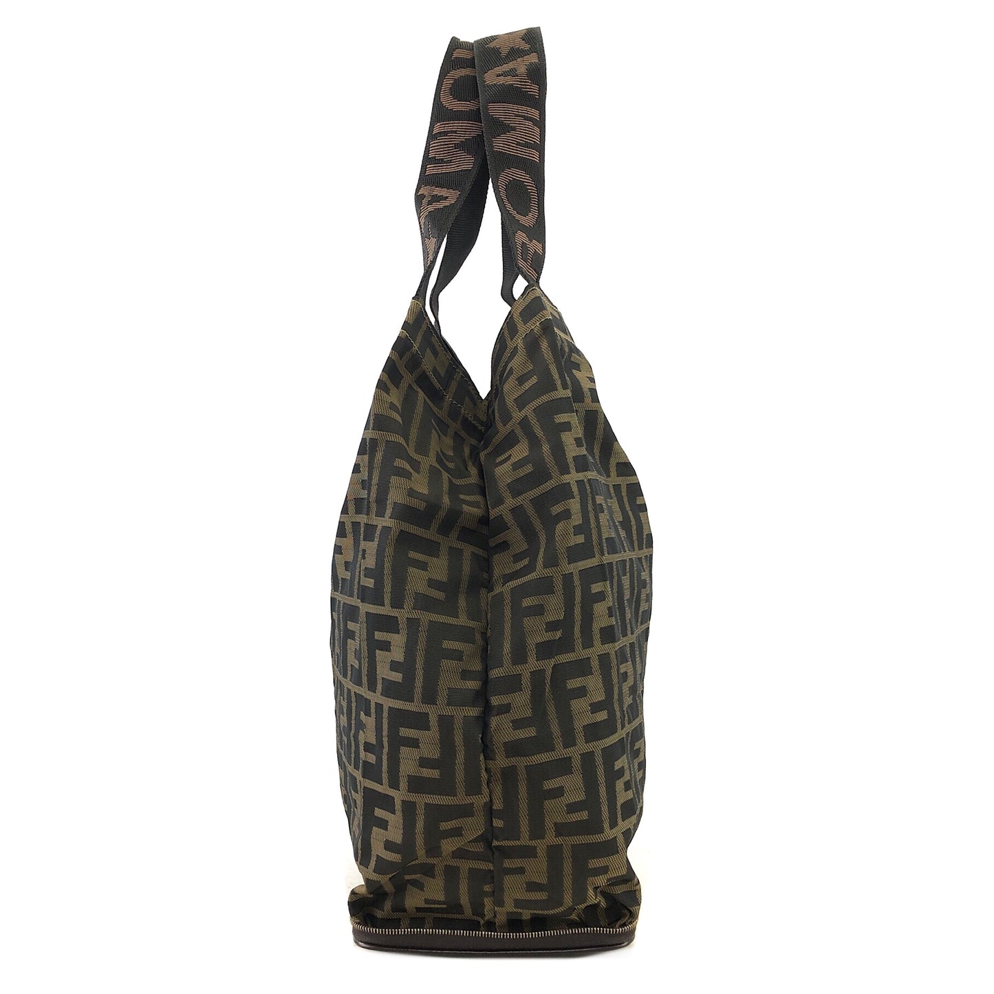 FENDI Zucca Jacquard Handbag Totebag Brown Vintage zpceha