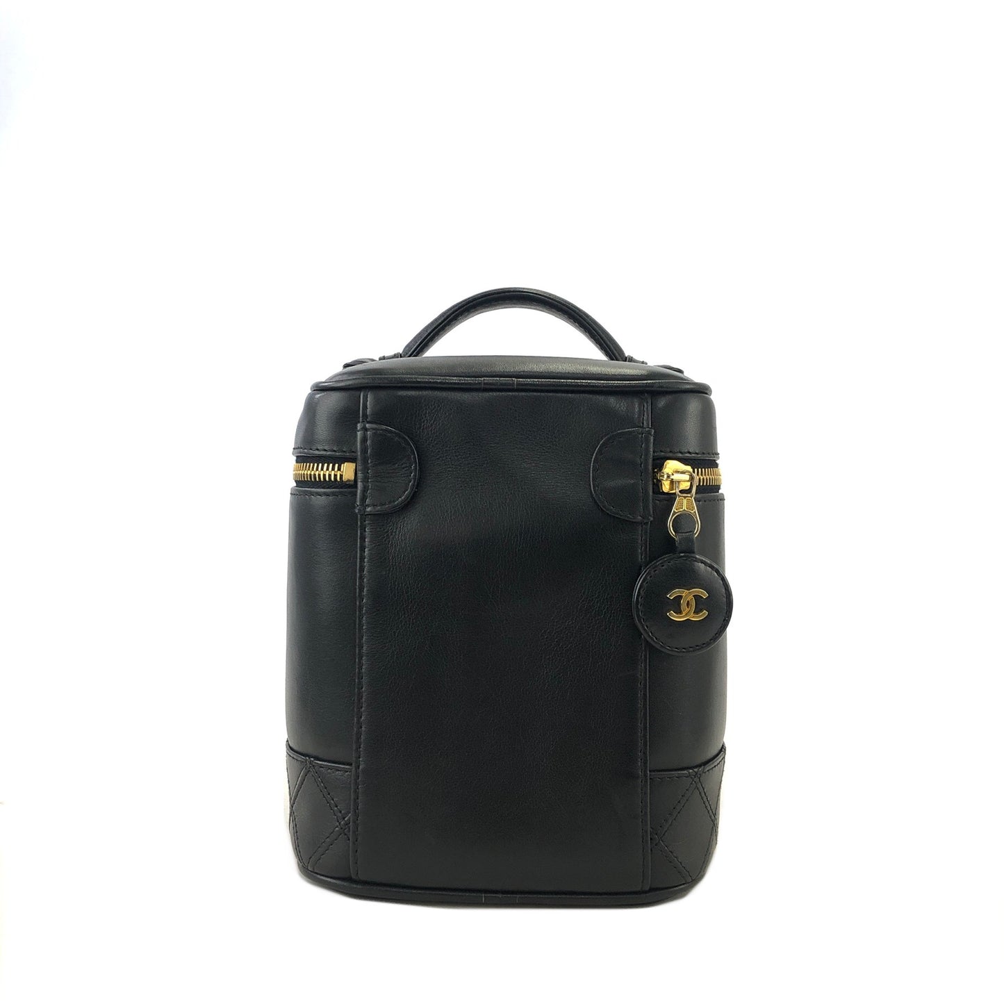 CHANEL Bicolore Lambskin Small Handbag Vanity bag Vintage v3uefp