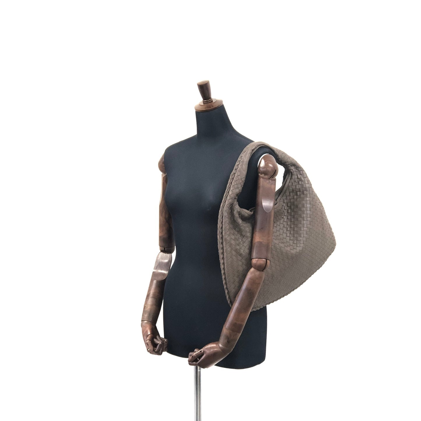 Bottega Veneta Intrecciato Leather Shoulder bag Hobobag Beige Vintage ritud4