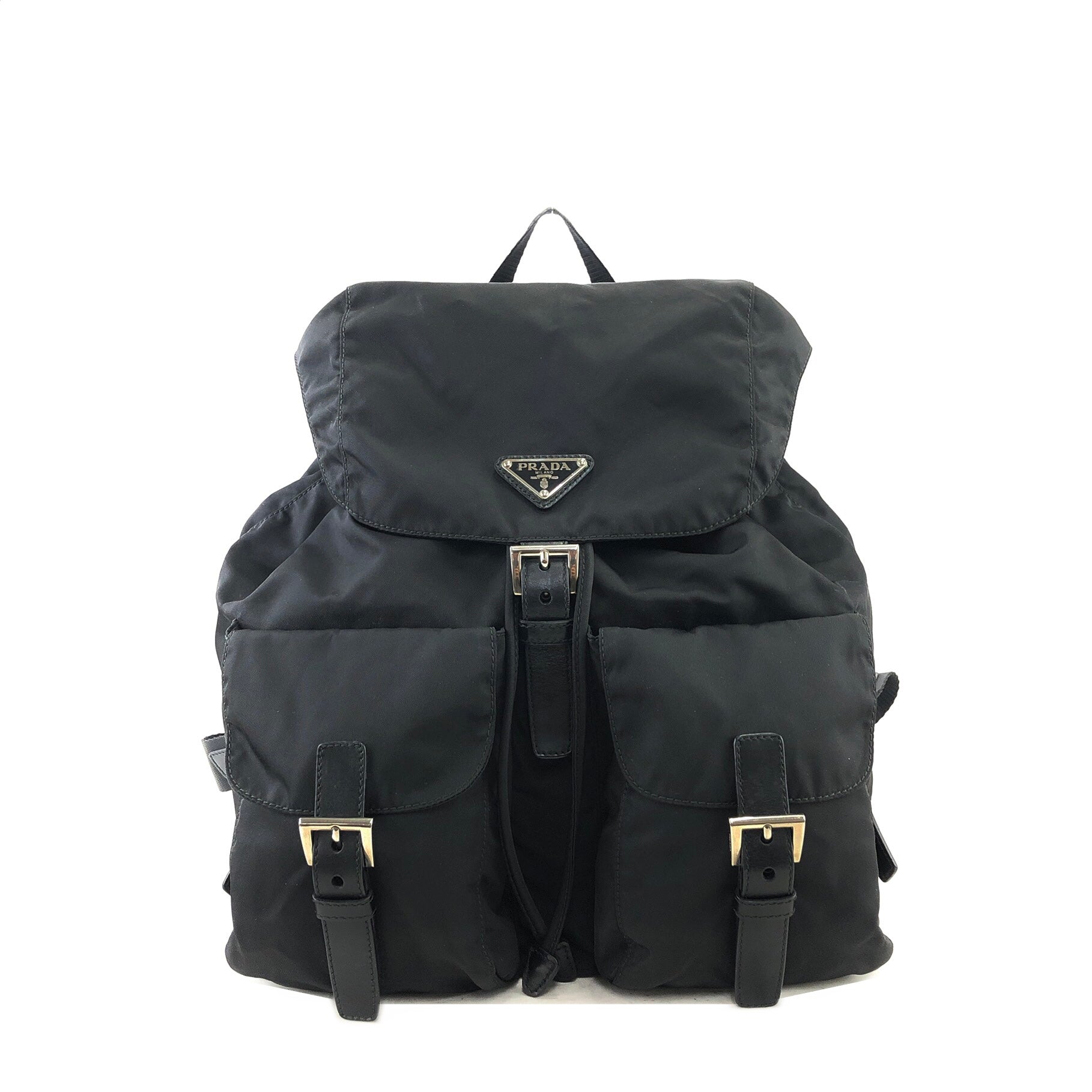 Gucci GG Nylon Double Pocket Nylon Backpack