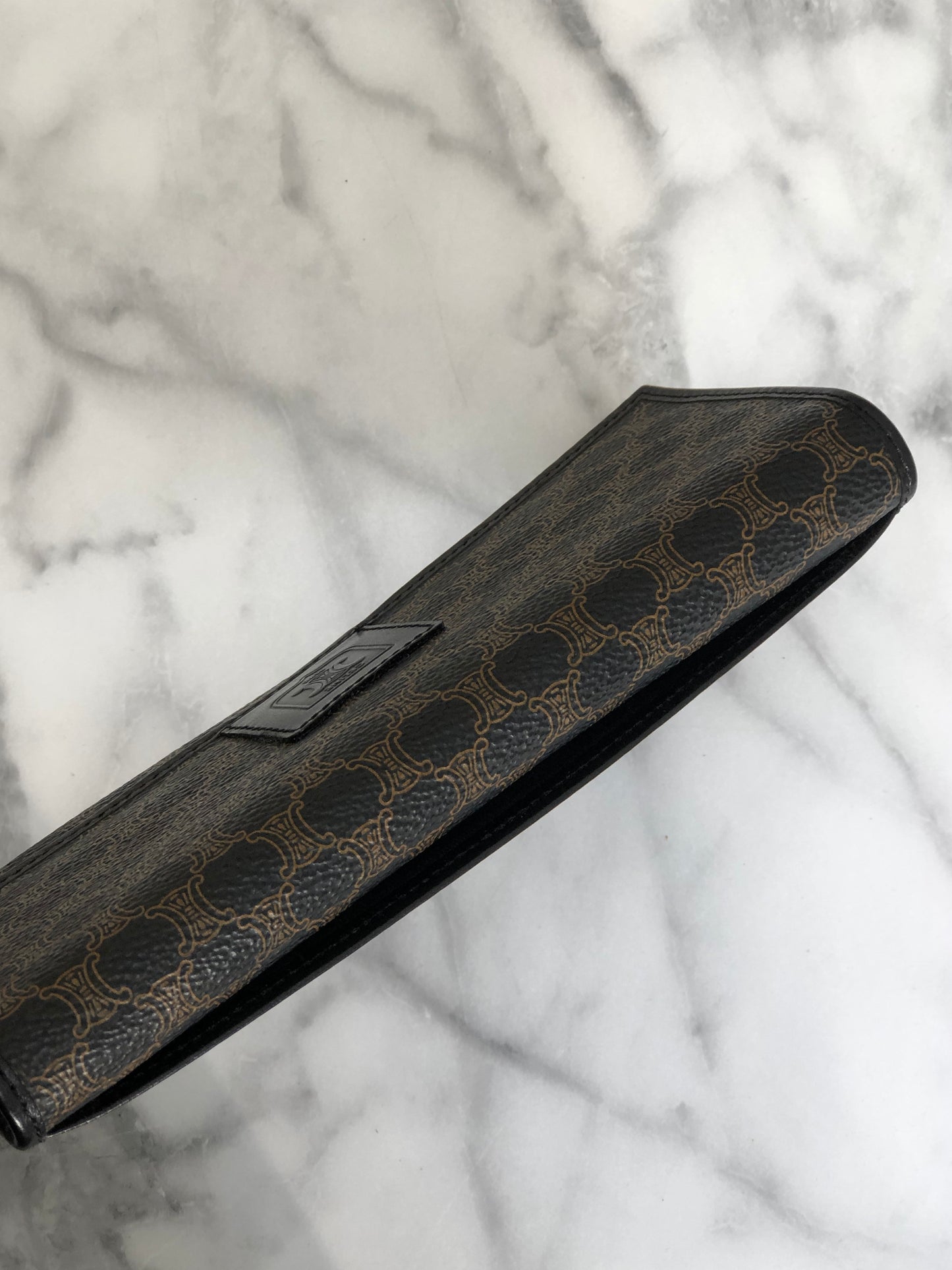 CELINE Macadam Blason Long Wallet Black Vintage 66c45f