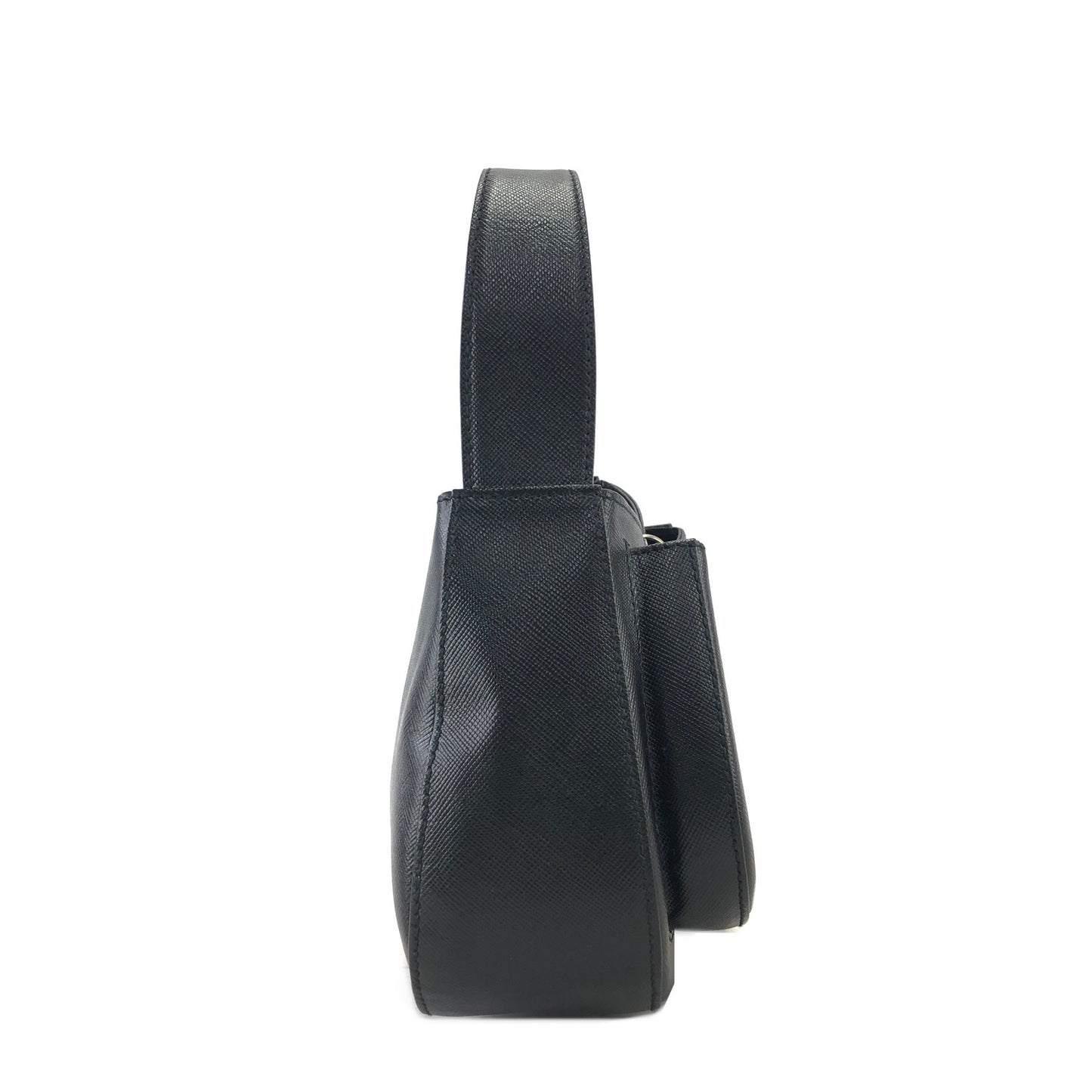 Salvatore Ferragamo Gancini Leather Handbag Minibag Black Vintage wnbrav