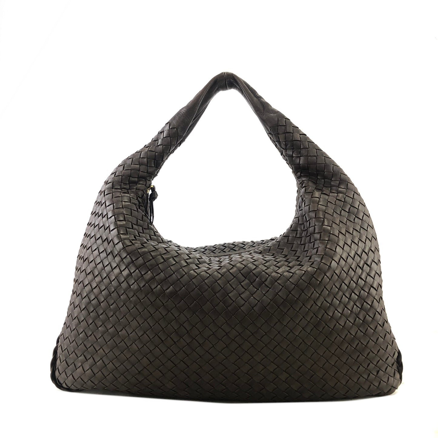 Bottega Veneta Intrecciato Leather Shoulder Hobobag Brown Vintage dcau45
