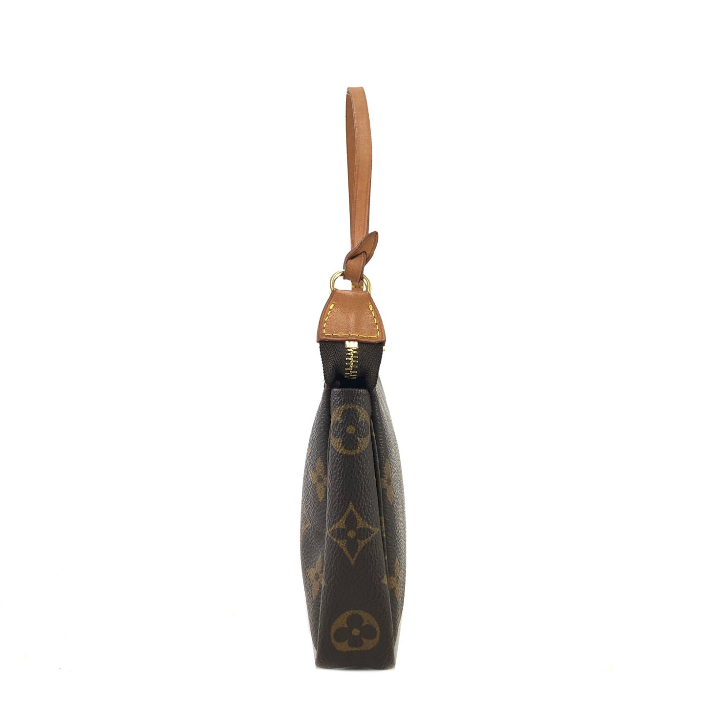 LOUIS VUITTON Monogram Pochette Accessoires Handbag Hobobag Brown Vintage cjun35
