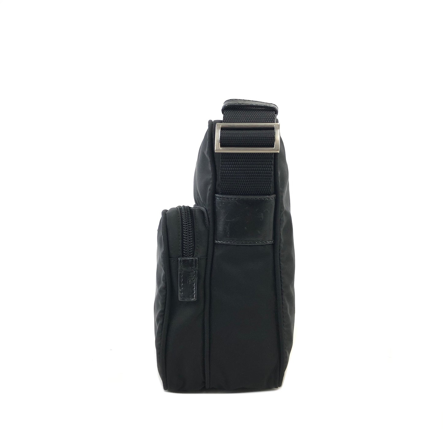 PRADA Triangle Logo Nylon Small Crossbody Shoulder bag Black Vintage w68v5d