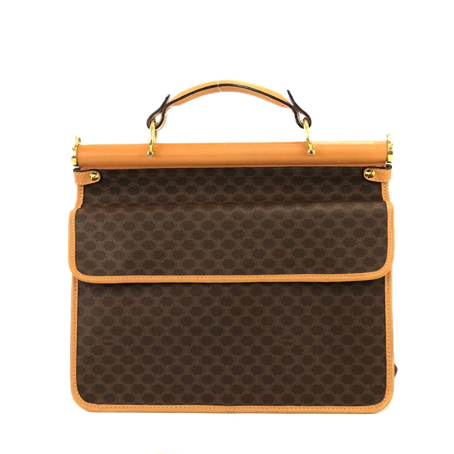 CELINE Macadam Doctor bag Crossbody Shoulder bag Brown Vintage OldCELINE tts4iw