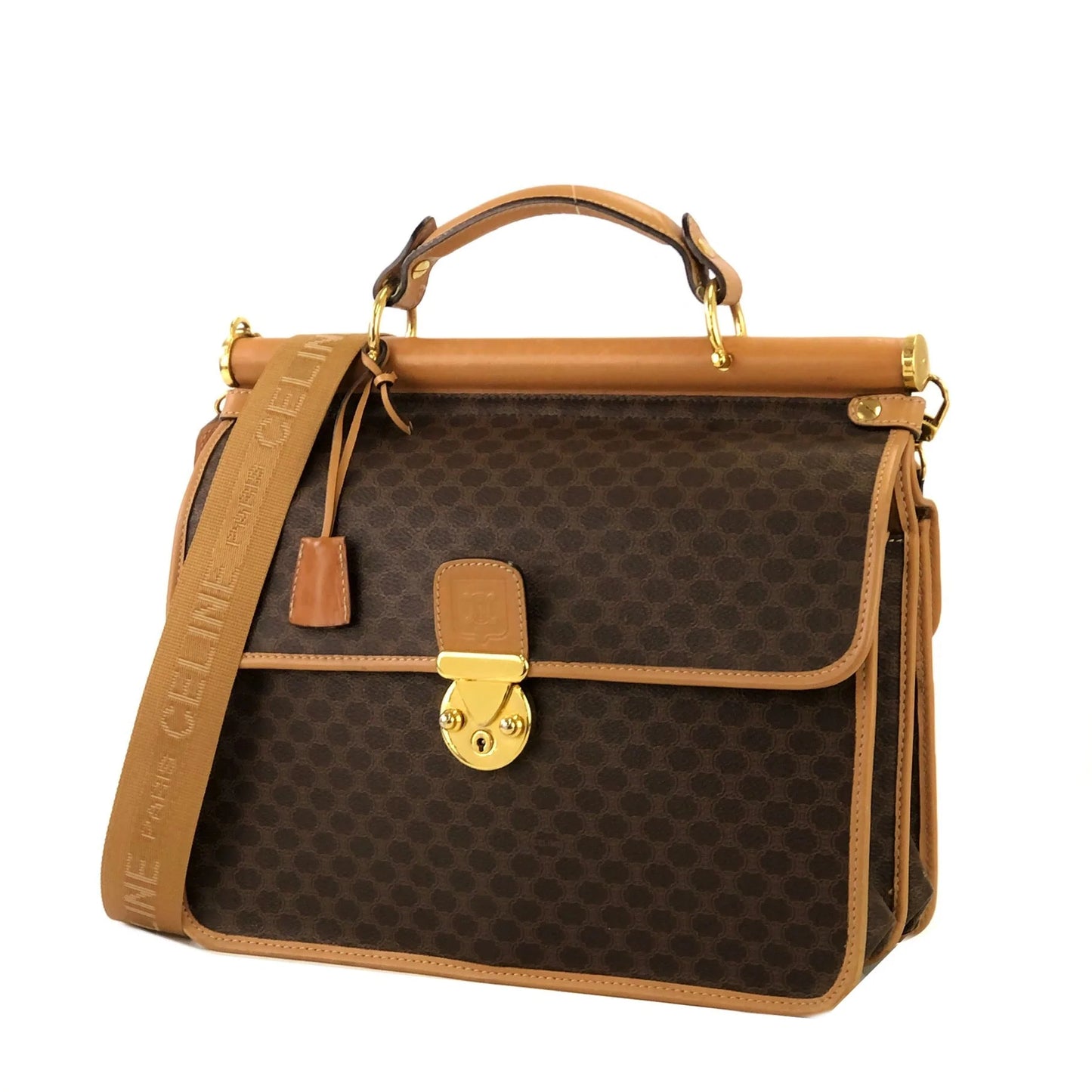 CELINE Macadam Doctor bag Crossbody Shoulder bag Brown Vintage OldCELINE tts4iw