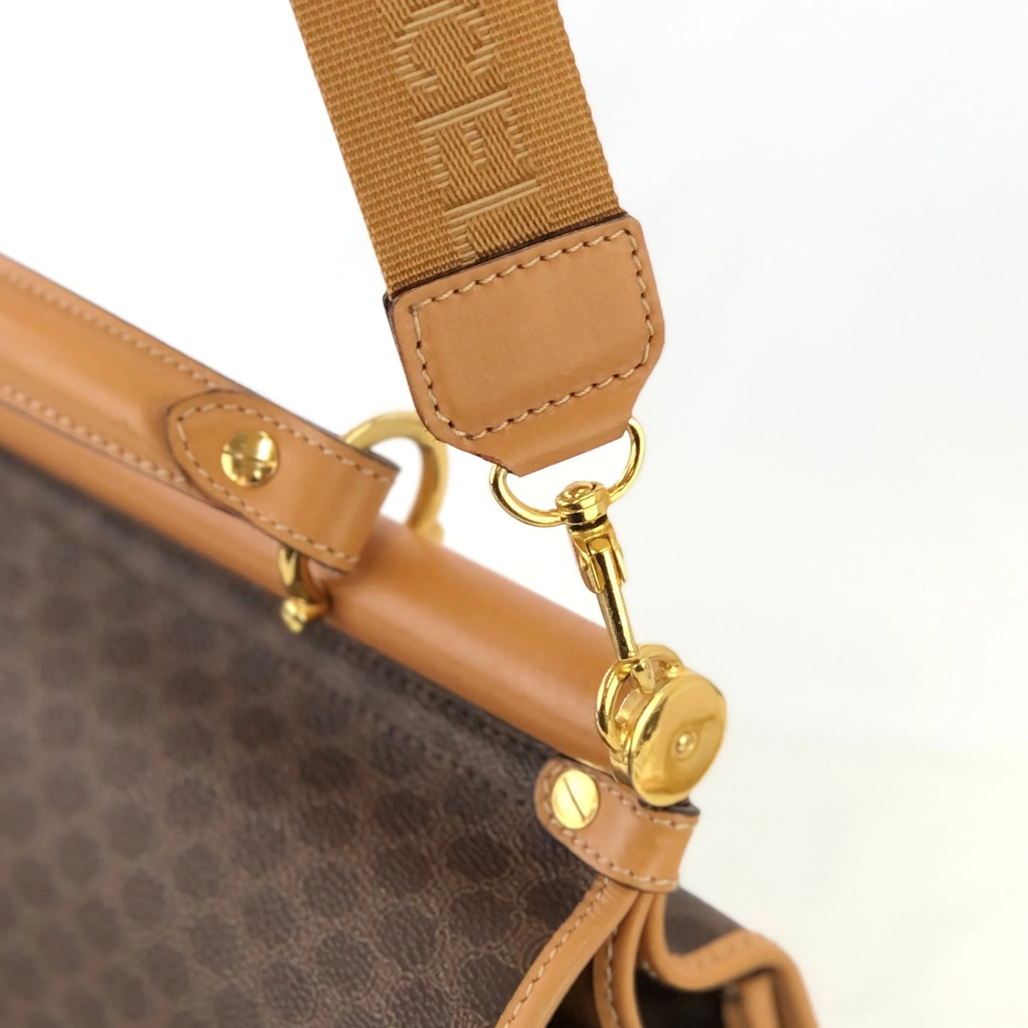CELINE Macadam Doctor bag Crossbody Shoulder bag Brown Vintage OldCELINE tts4iw