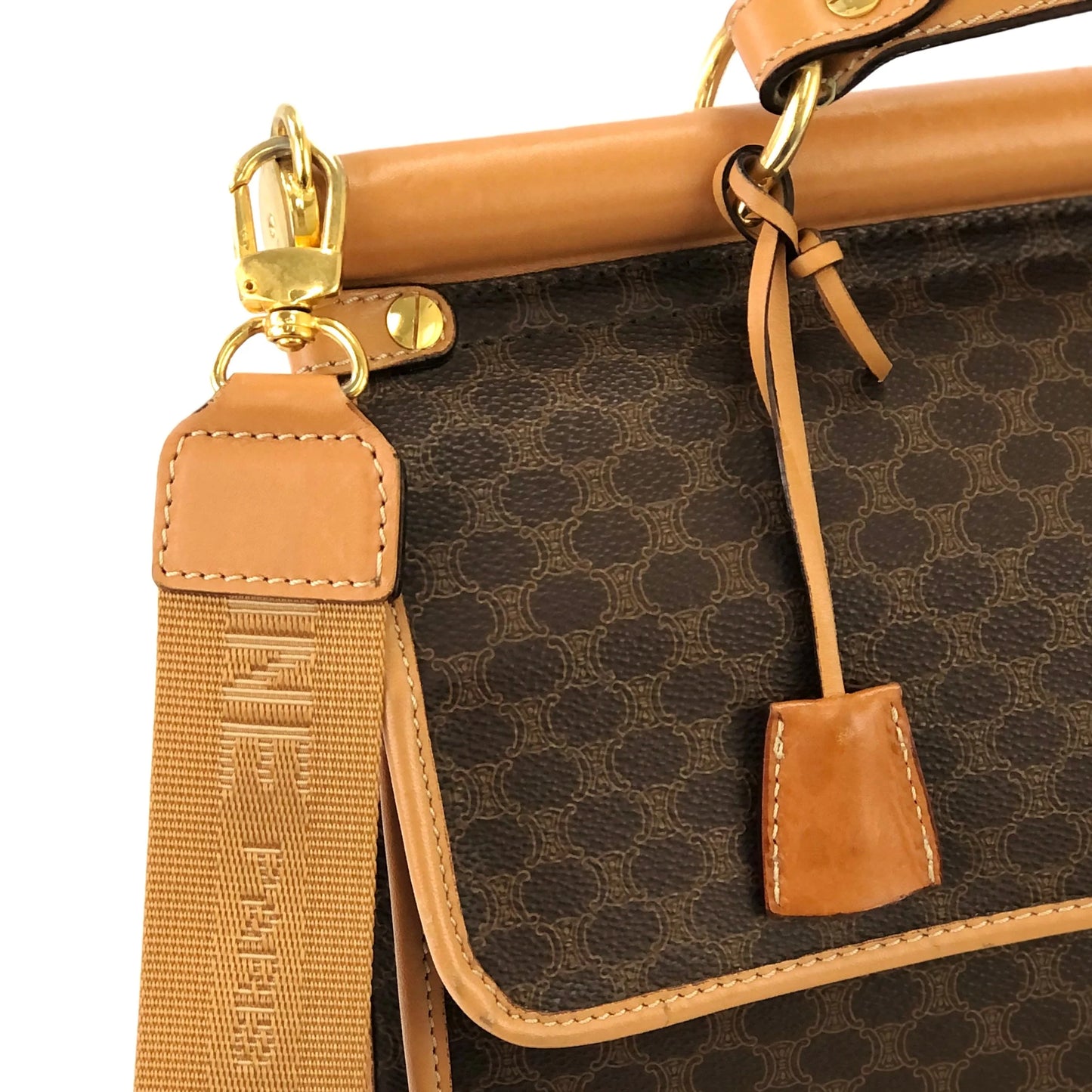 CELINE Macadam Doctor bag Crossbody Shoulder bag Brown Vintage OldCELINE tts4iw