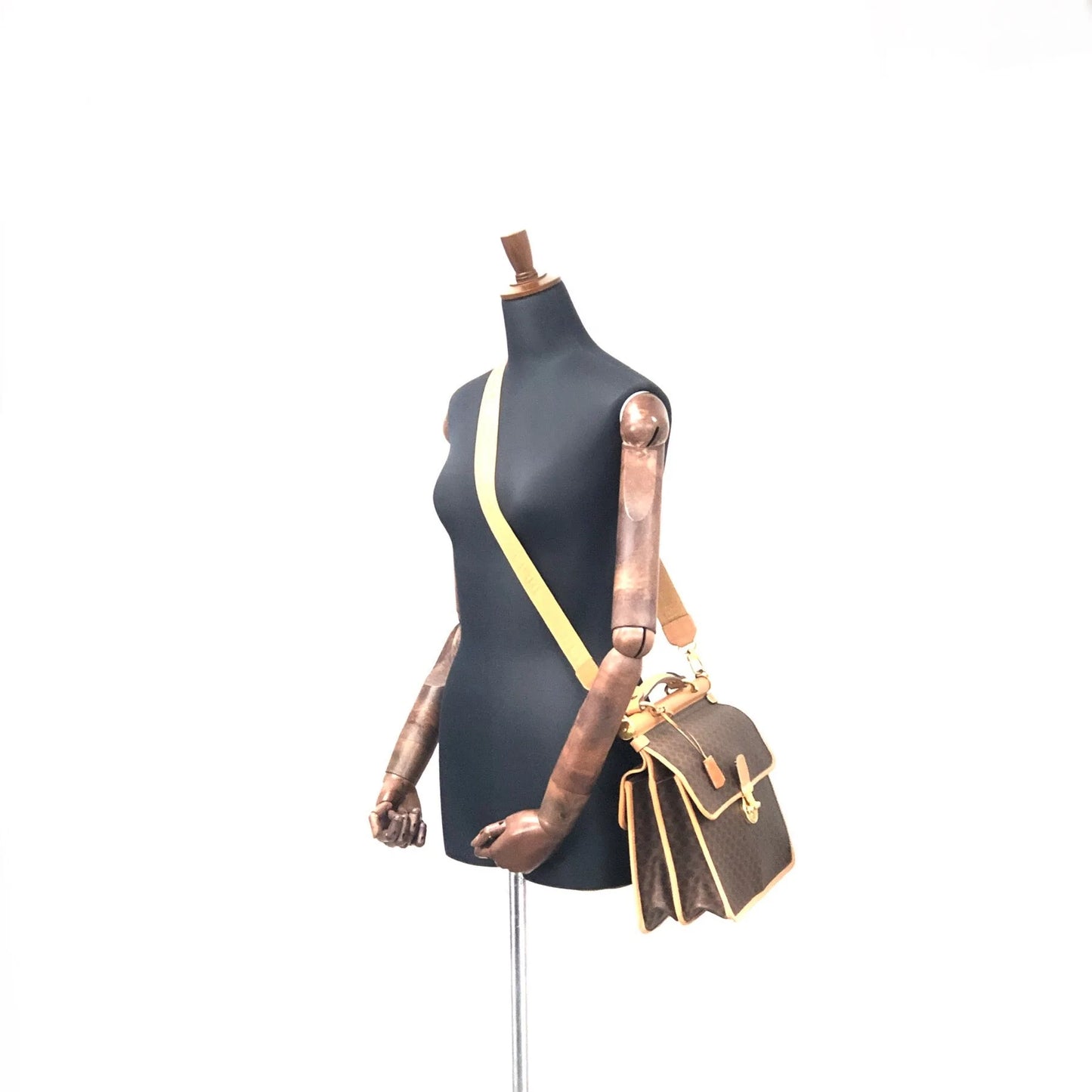 CELINE Macadam Doctor bag Crossbody Shoulder bag Brown Vintage OldCELINE tts4iw
