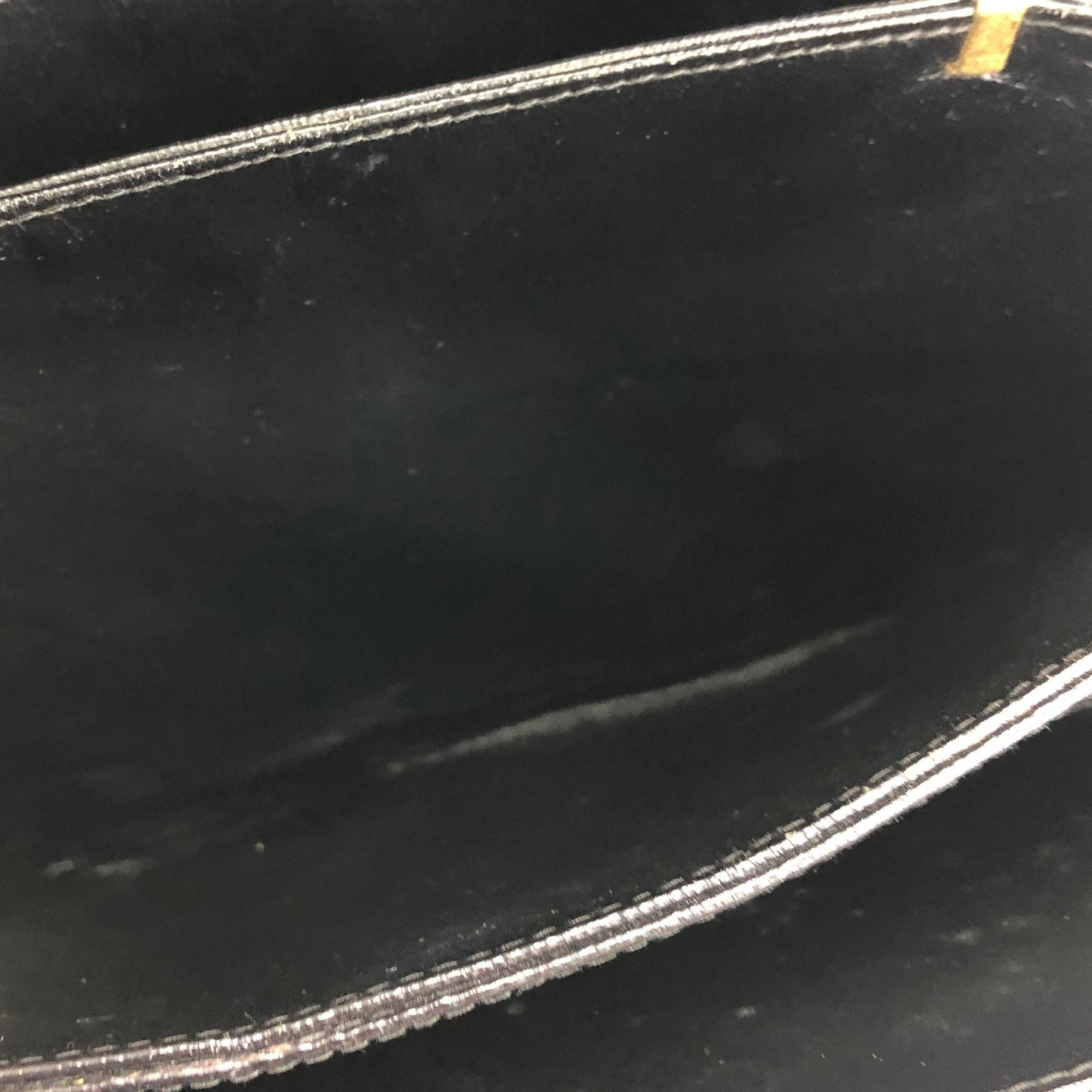 CELINE C logo Horse carriage Crocodile embossed leather Shoulder bag Black Old CELINE vintage 6tmne2