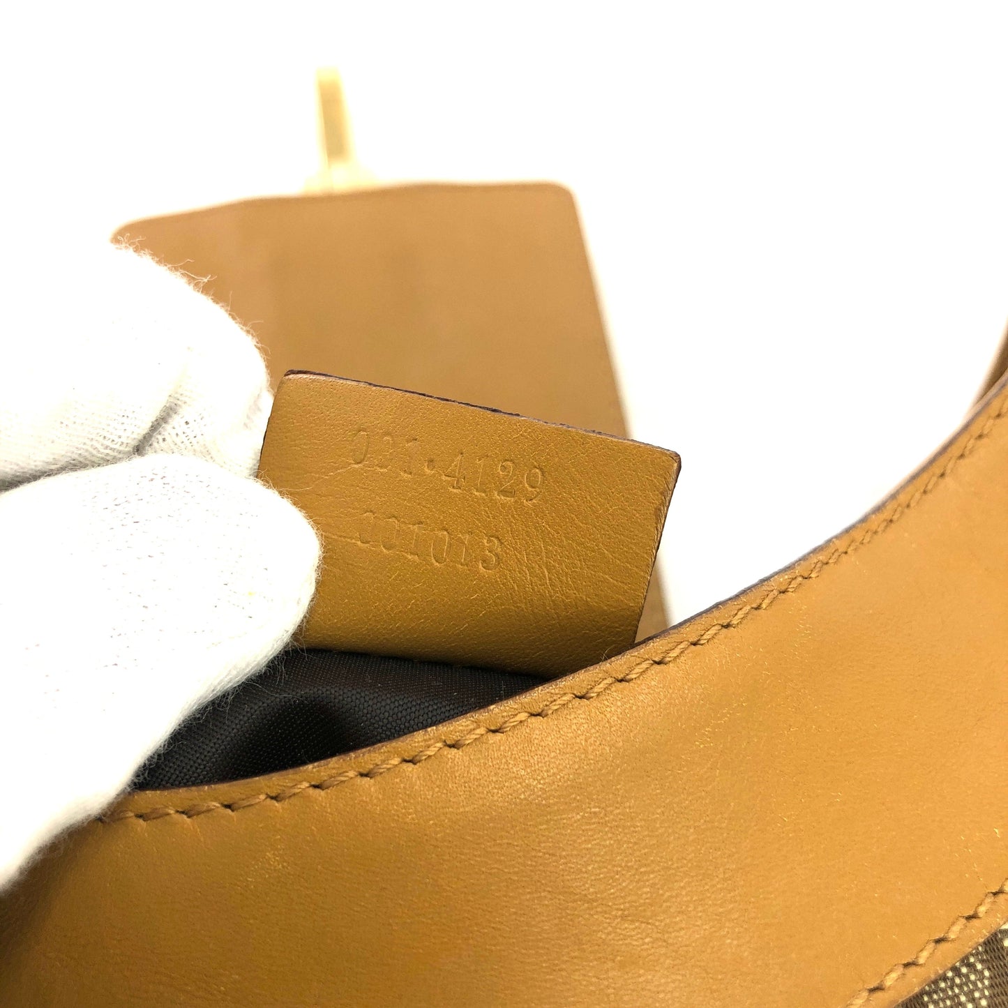 GUCCI GG canvas Horsebit Shoulder bag Hobo bag Camel Vintage Old efrmfy