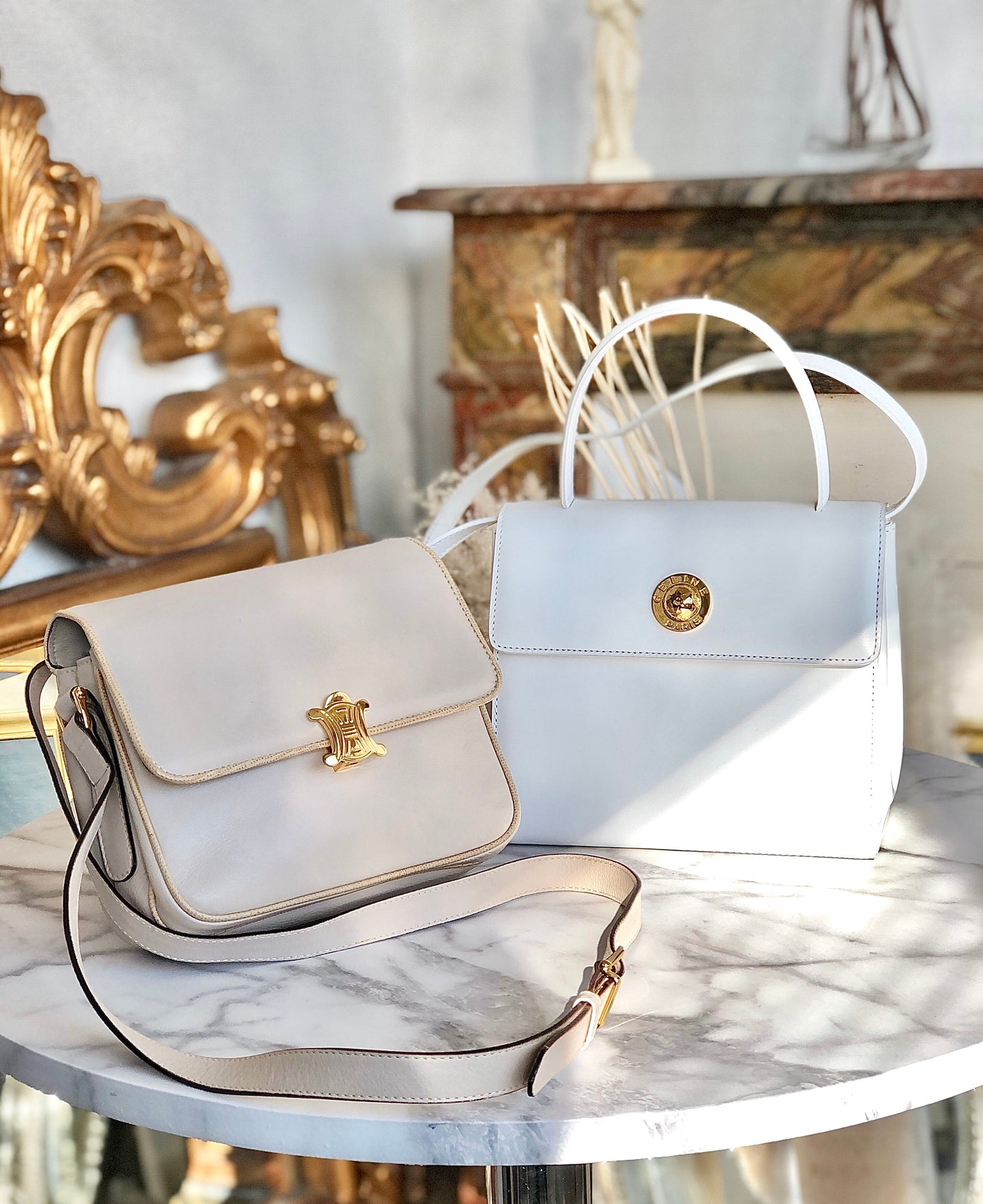 CELINE Starball 手提單肩包 白色舊 Celine Vintage h3thd8