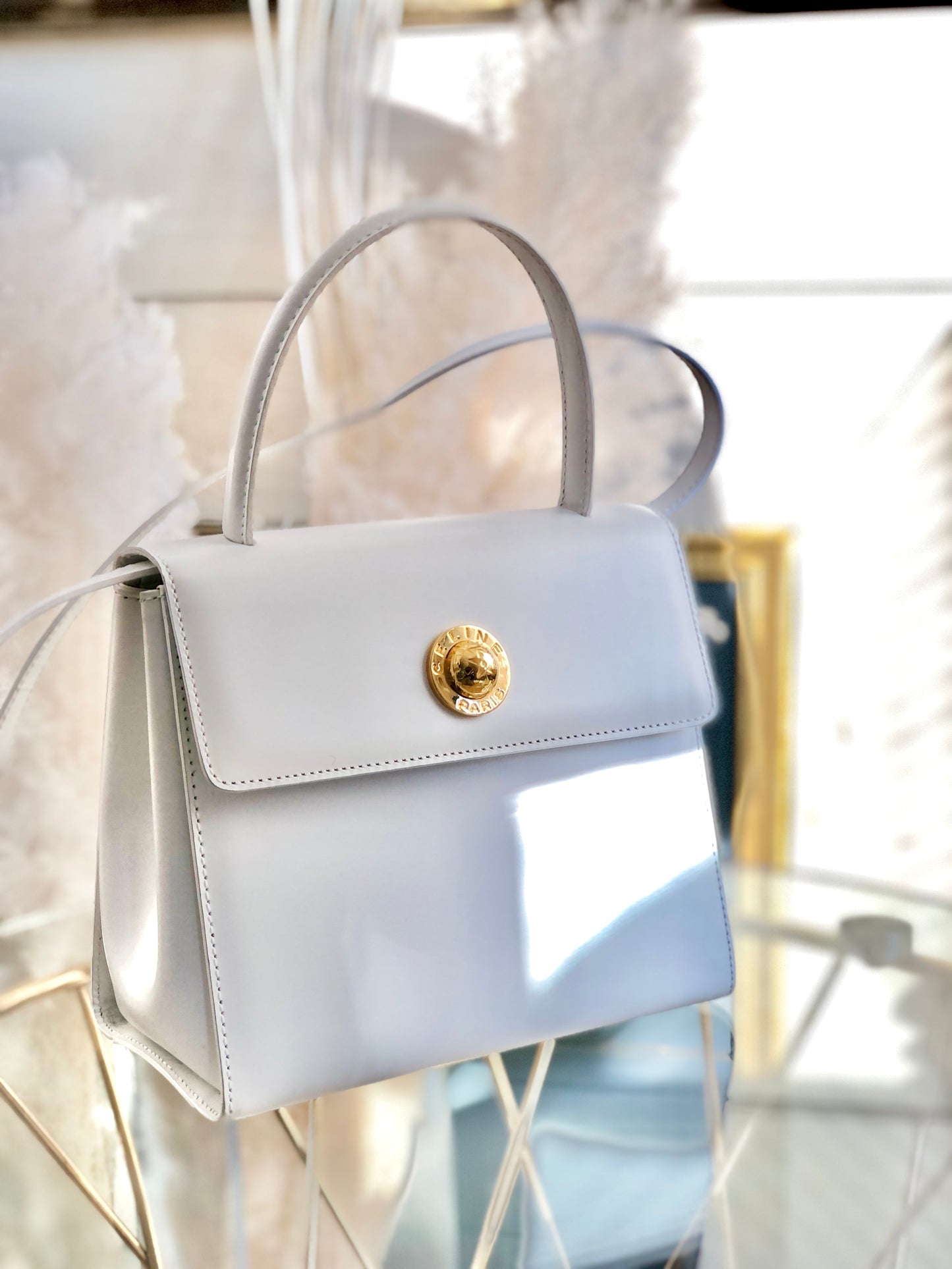 CELINE Starball 手提單肩包 白色舊 Celine Vintage h3thd8