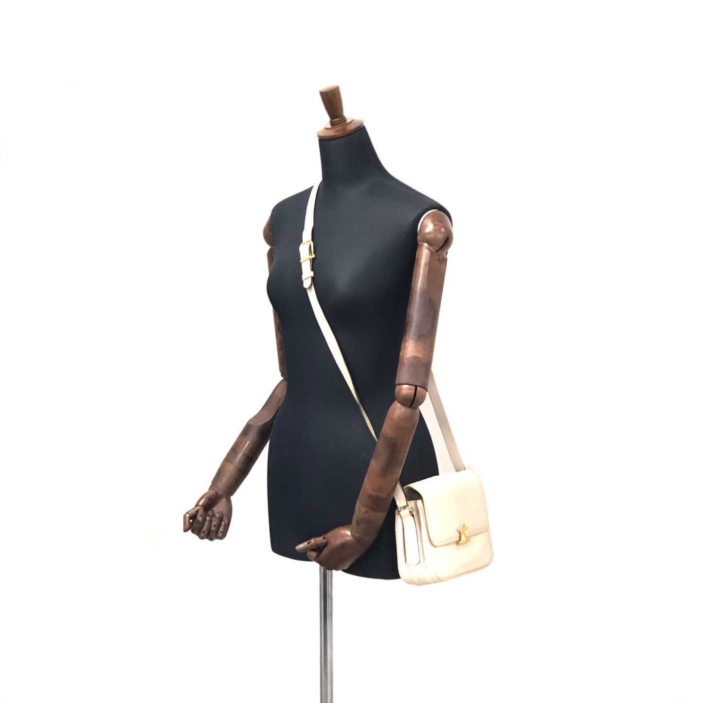 CELINE Triomphe 斜背包 象牙色 舊款 Celine Vintage cf6rxb