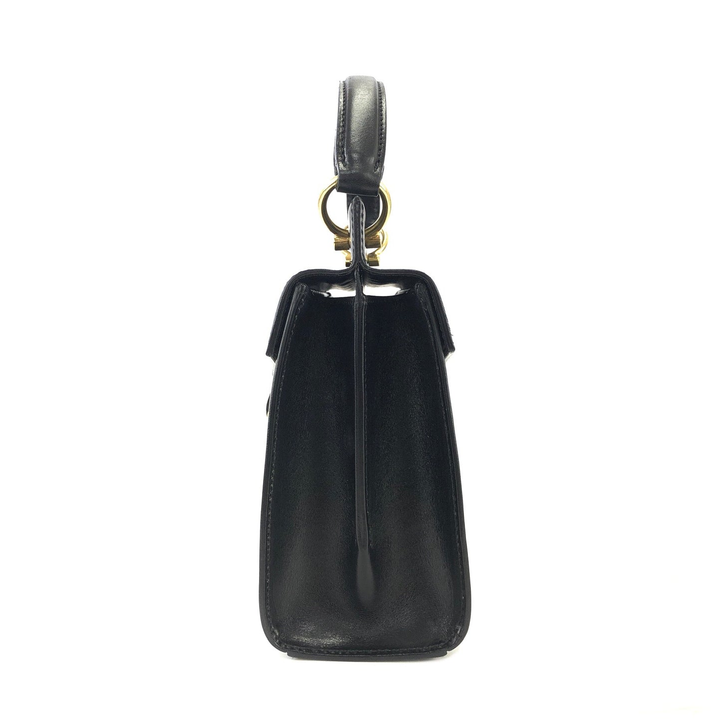 CELINE Horsebit Double face Handbag Shoulder bag Black Vintage Old Celine ainh7x