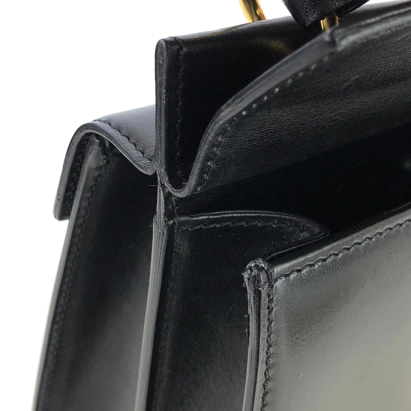 CELINE Horsebit Double face Handbag Shoulder bag Black Vintage Old Celine ainh7x