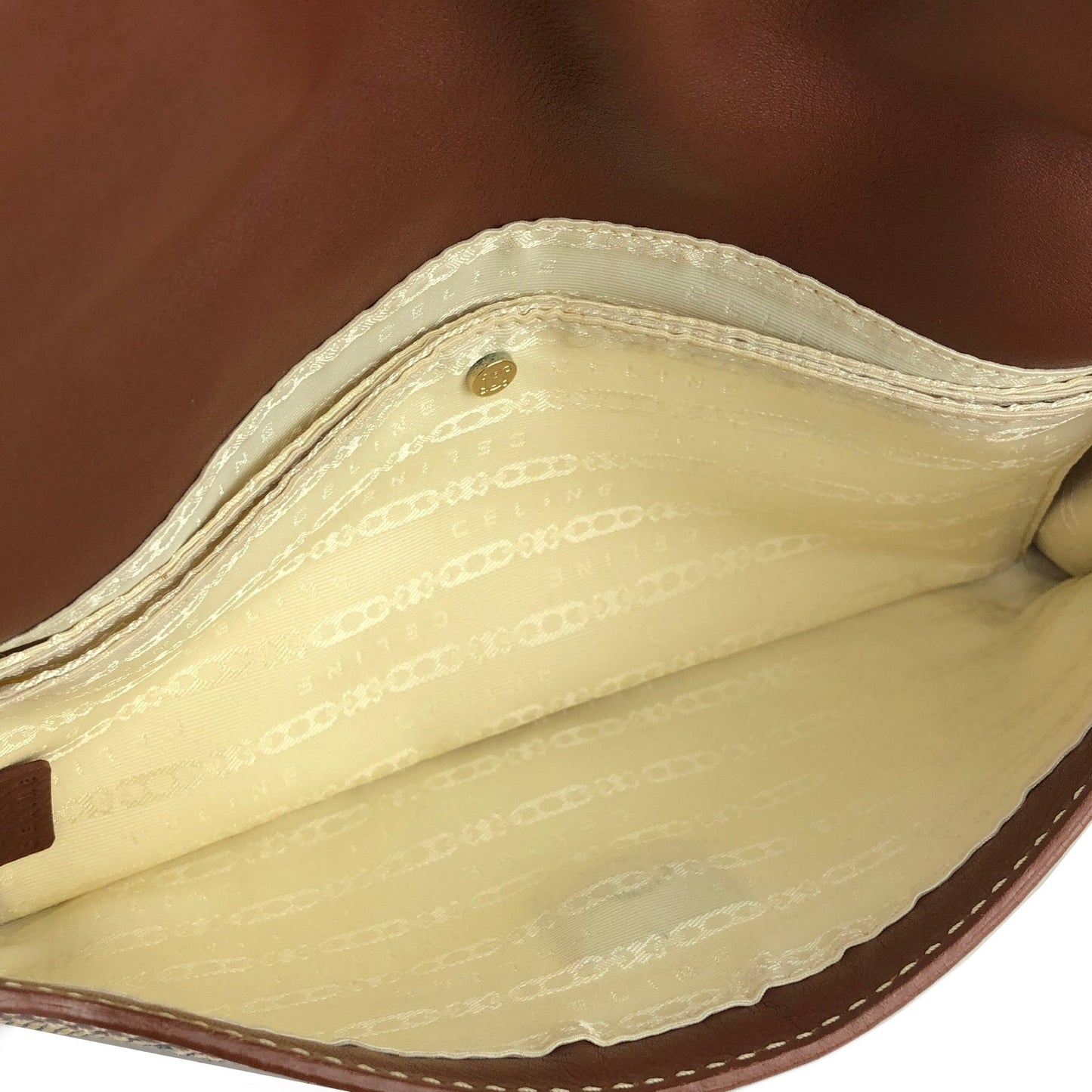 CELINE Triomphe pattern Hobobag Handbag Beige Vintage Old CELINE gctpmy