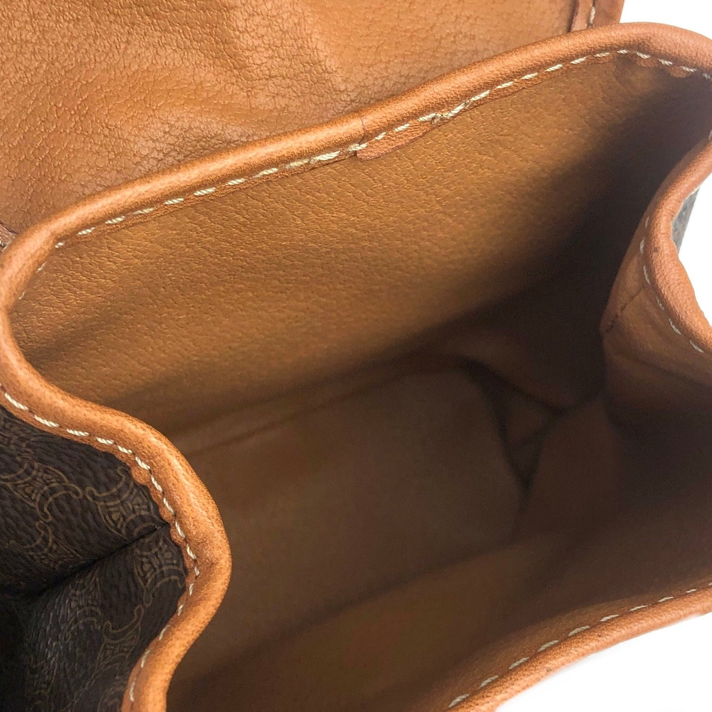 CELINE Macadam 2Way Double Mini Backpack Slingbag Brown Vintage Old CELINE gptz5h