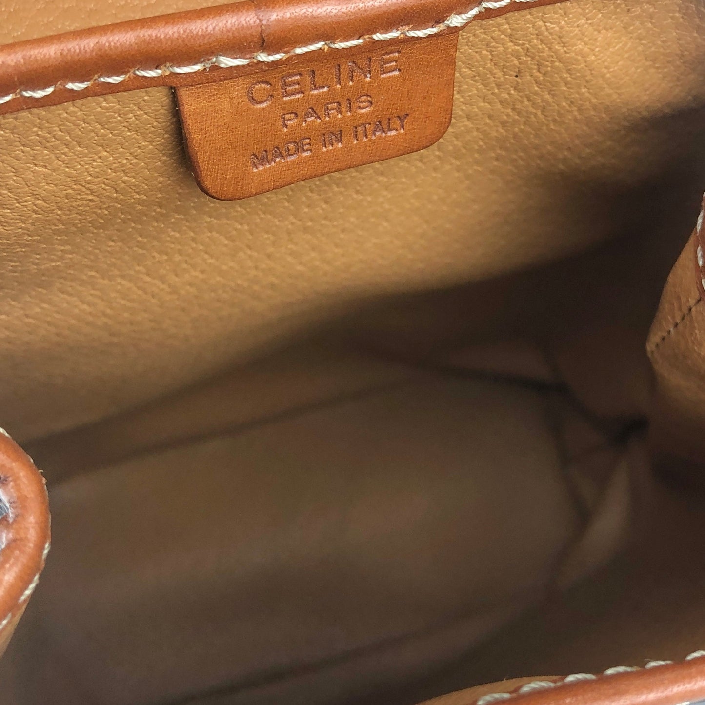 CELINE Macadam 2Way Double Mini Backpack Slingbag Brown Vintage Old CELINE gptz5h